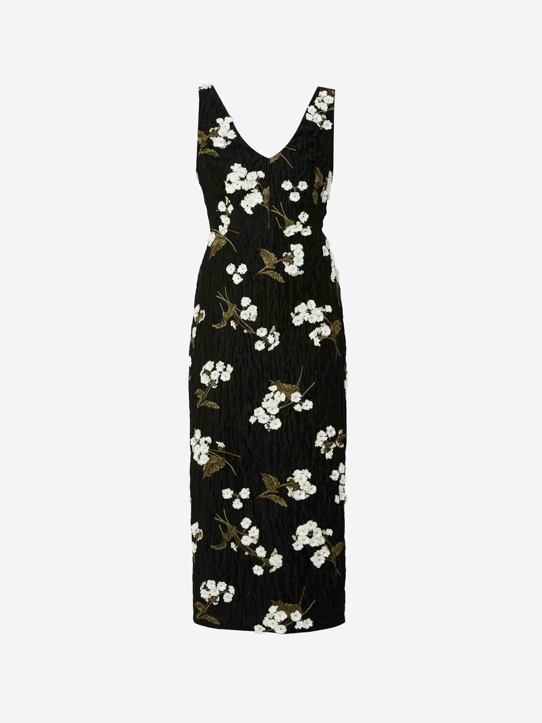 Outlet online Erdem Mujer Vestido Midi Texturizado color Negro sku 721-000393 01 - Foto 1