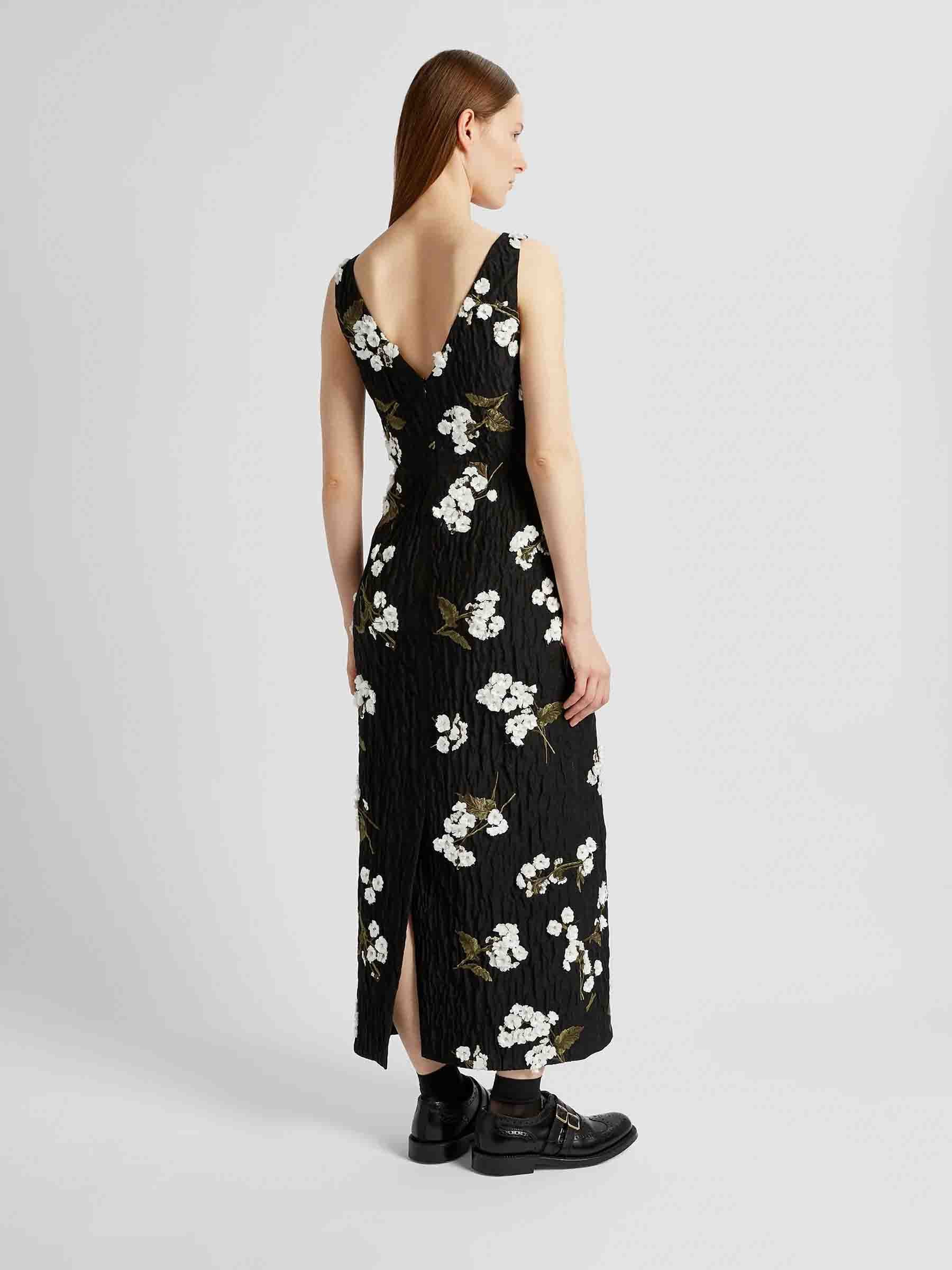 Erdem Mujer Barcelona Vestido Midi Texturizado color Negro sku 721-000393 01 - Foto 3