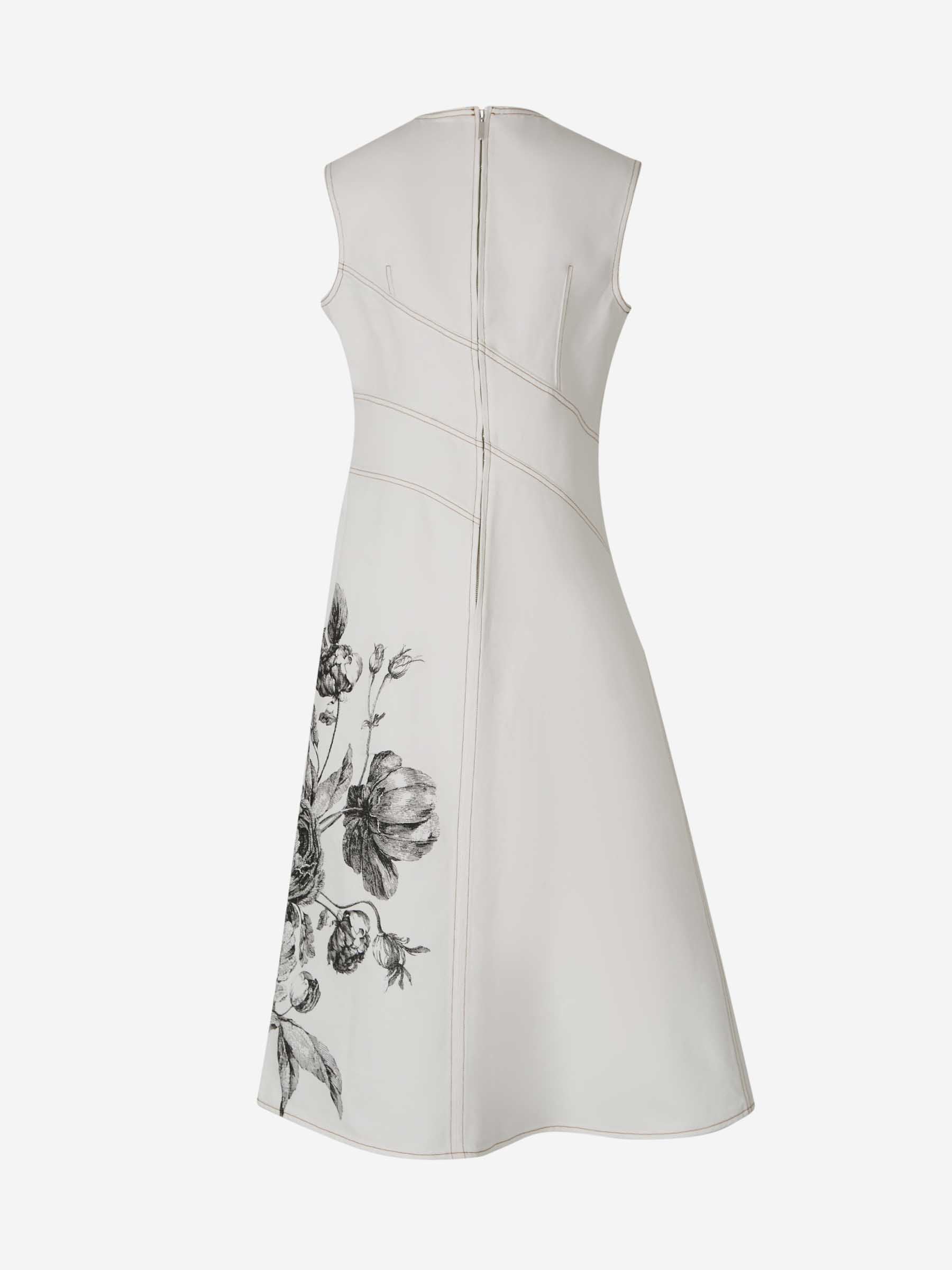 Outlet online Erdem Mujer Vestido Midi Denim color Blanco sku 721-000396 01 - Foto 2