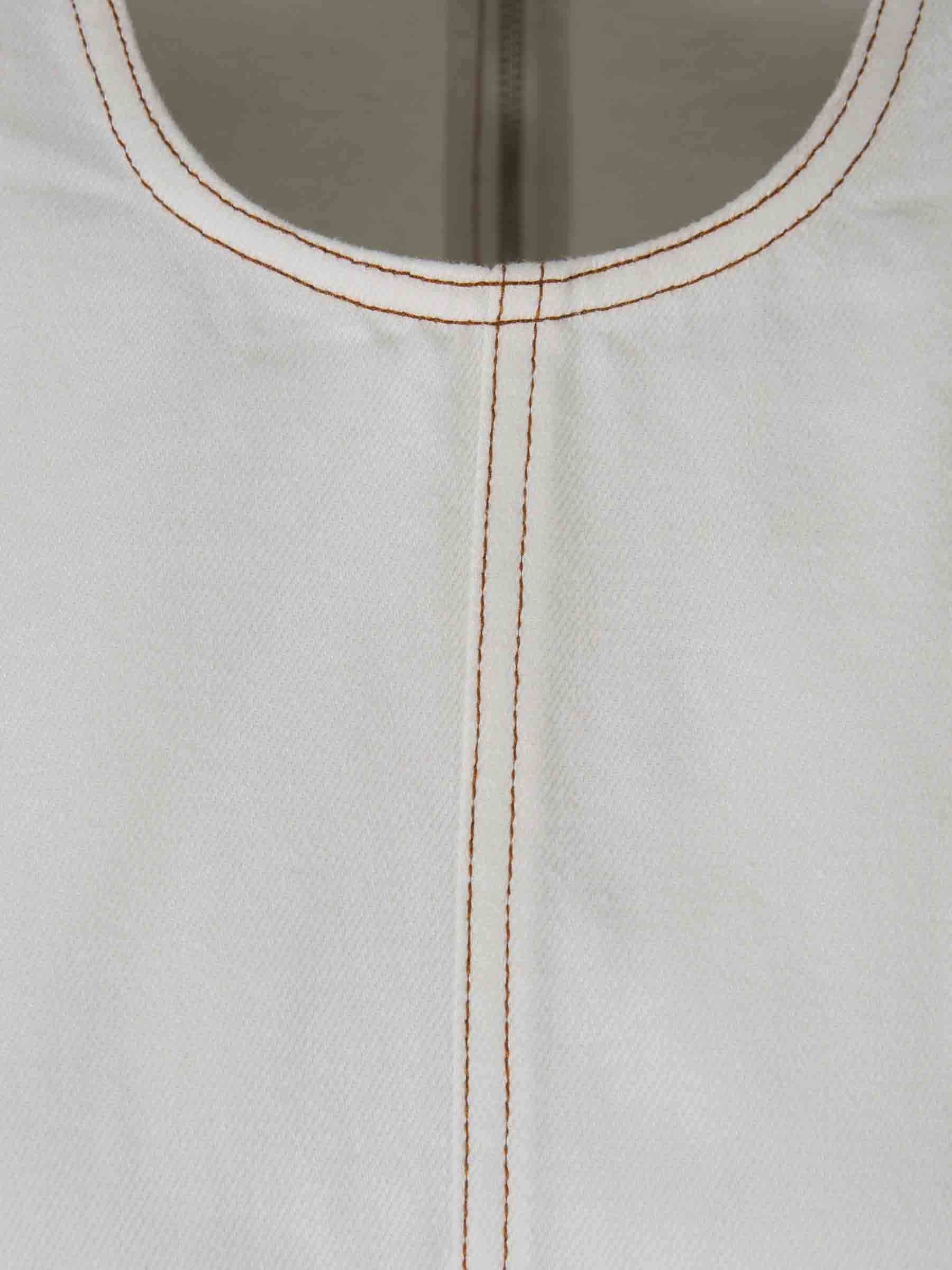 Outlet online Erdem Mujer Vestido Midi Denim color Blanco sku 721-000396 01 - Foto 3