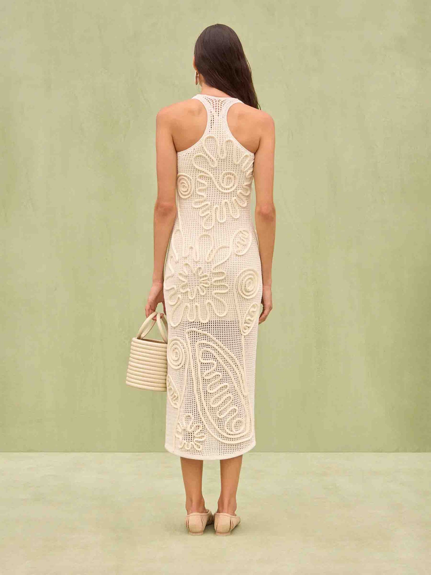 Cult Gaia Mujer Barcelona Vestido Punto Nissa color Marfil sku 721-000401 01 - Foto 6