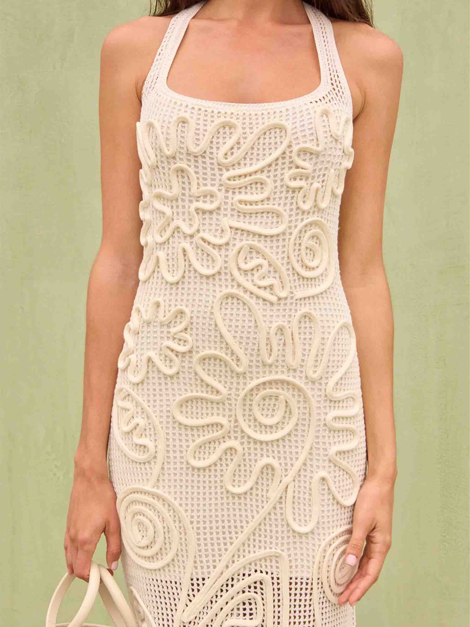 Cult Gaia Mujer Barcelona Vestido Punto Nissa color Marfil sku 721-000401 01 - Foto 7