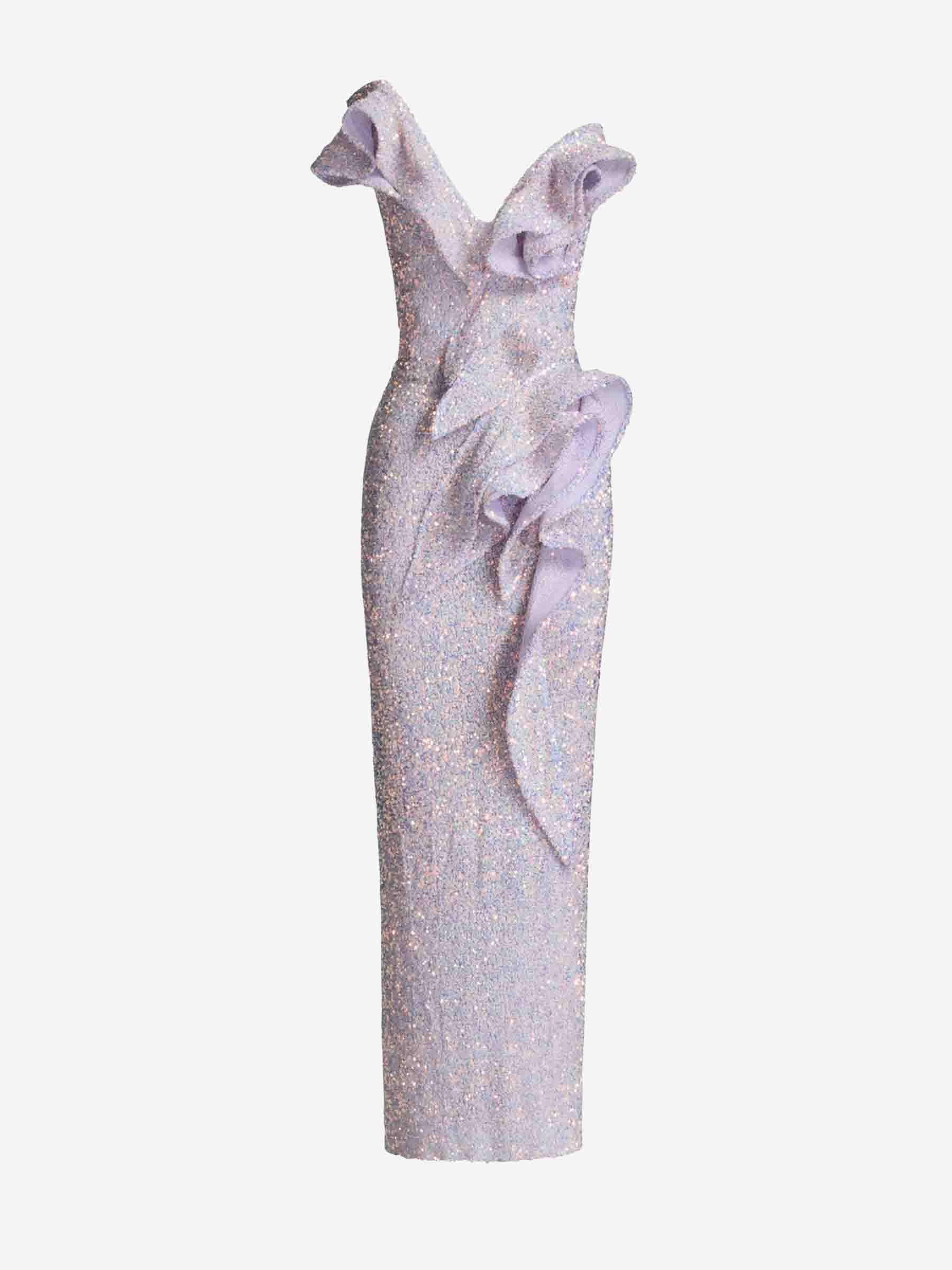 Outlet online Maticevski Mujer Vestido Midi Spellbind color Lavanda sku 721-000411 01 - Foto 1