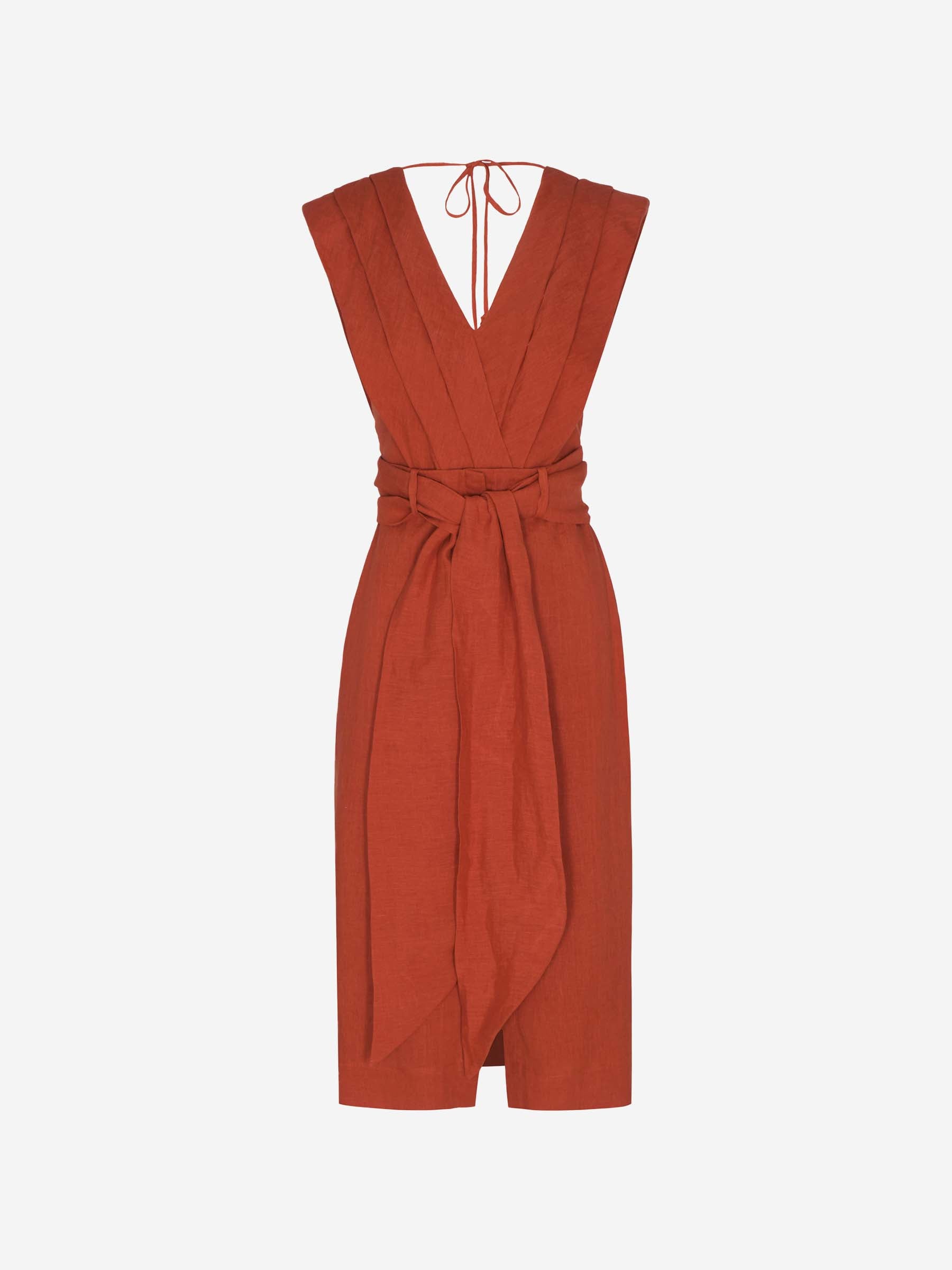 Outlet online Andres Otalora Mujer Vestido Midi Verao color Terracota sku 721-000441 01 - Foto 1