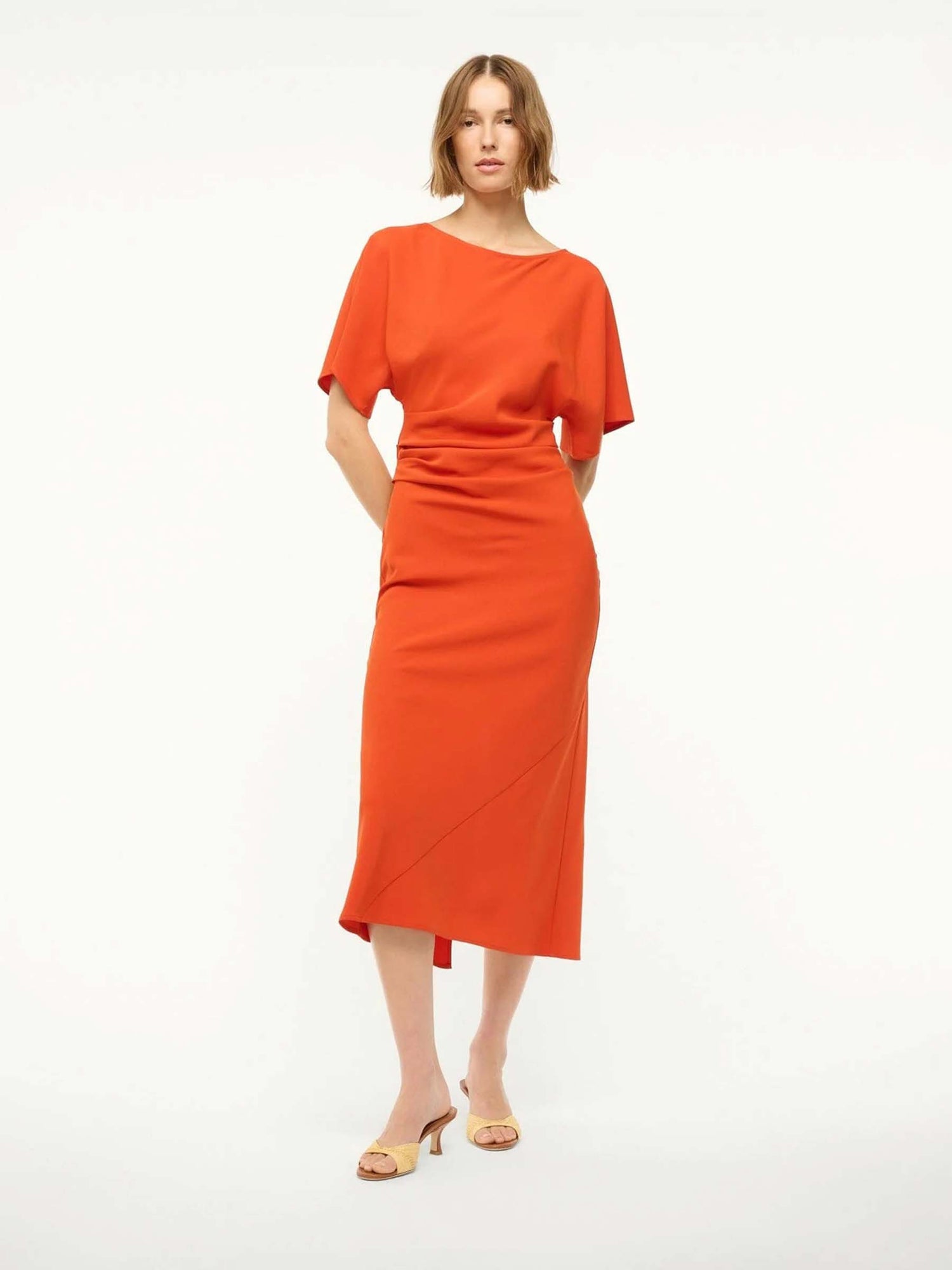 Staud Mujer Barcelona Vestido Midi Amelie color Naranja sku 721-000449 01 - Foto 2