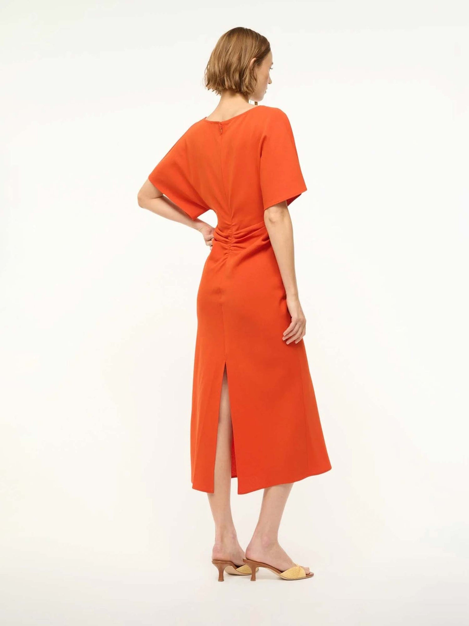 Staud Mujer Barcelona Vestido Midi Amelie color Naranja sku 721-000449 01 - Foto 4