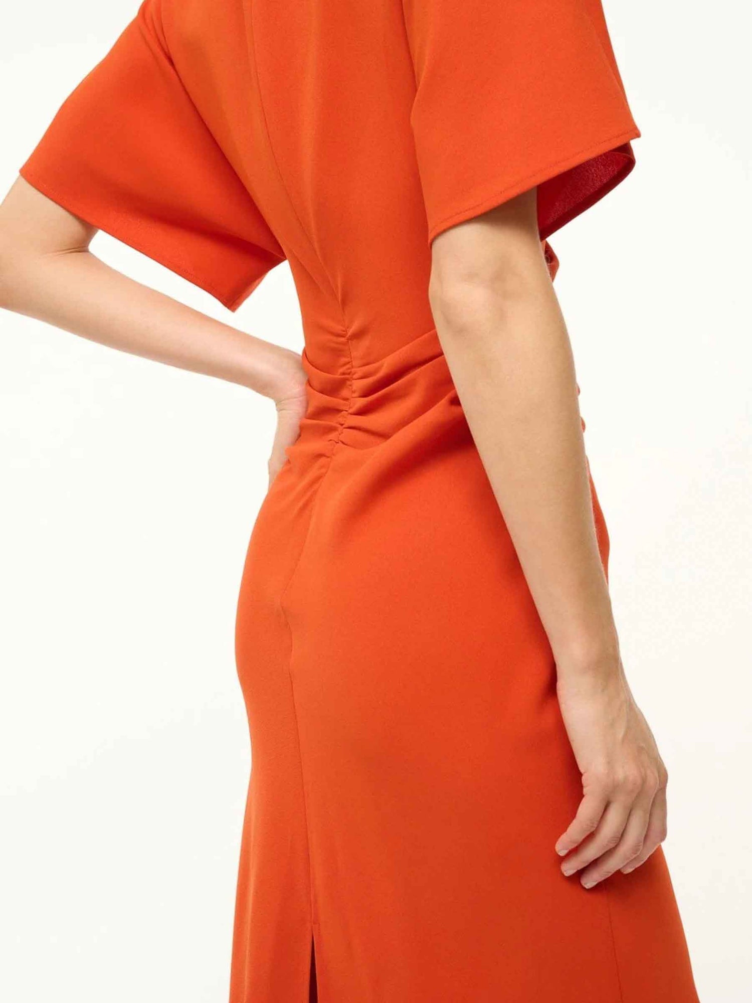 Staud Mujer Barcelona Vestido Midi Amelie color Naranja sku 721-000449 01 - Foto 5