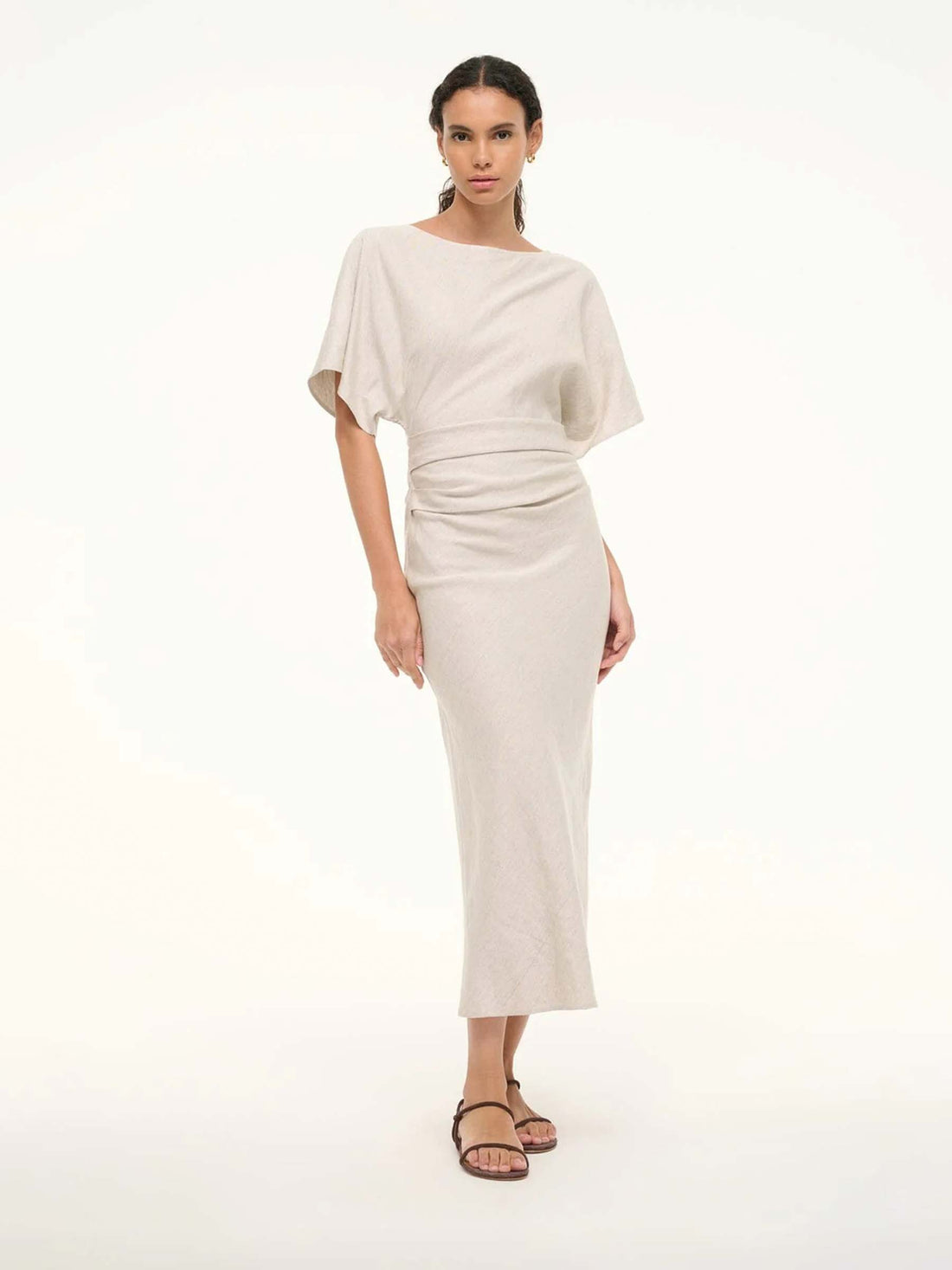 Staud Mujer Barcelona Vestido Midi Amelie color Taupe sku 721-000450 01 - Foto 2