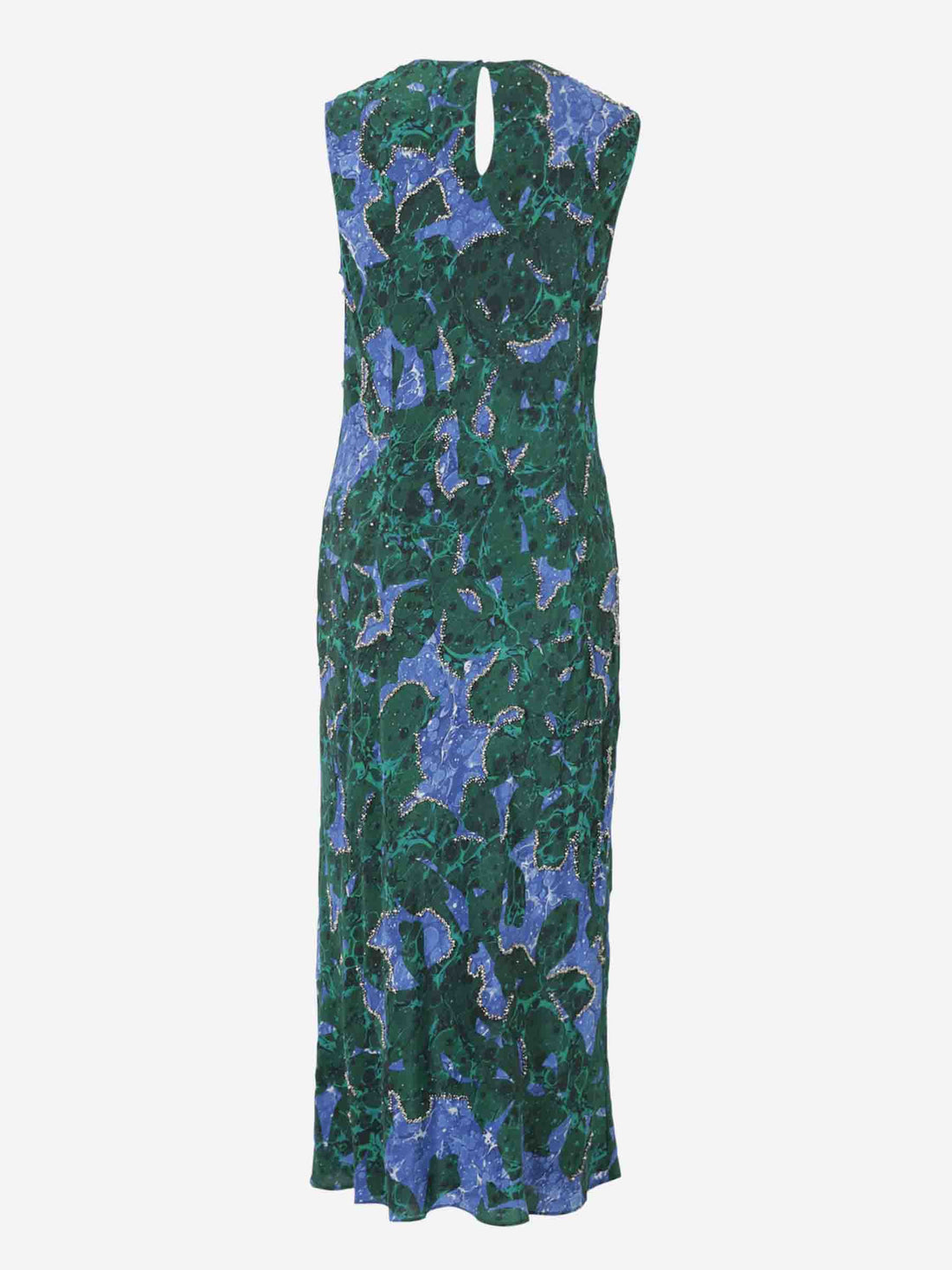 Outlet online Dries Van Noten Mujer Vestido Midi Estampado color Verde Oscuro sku 721-000453 01 - Foto 2
