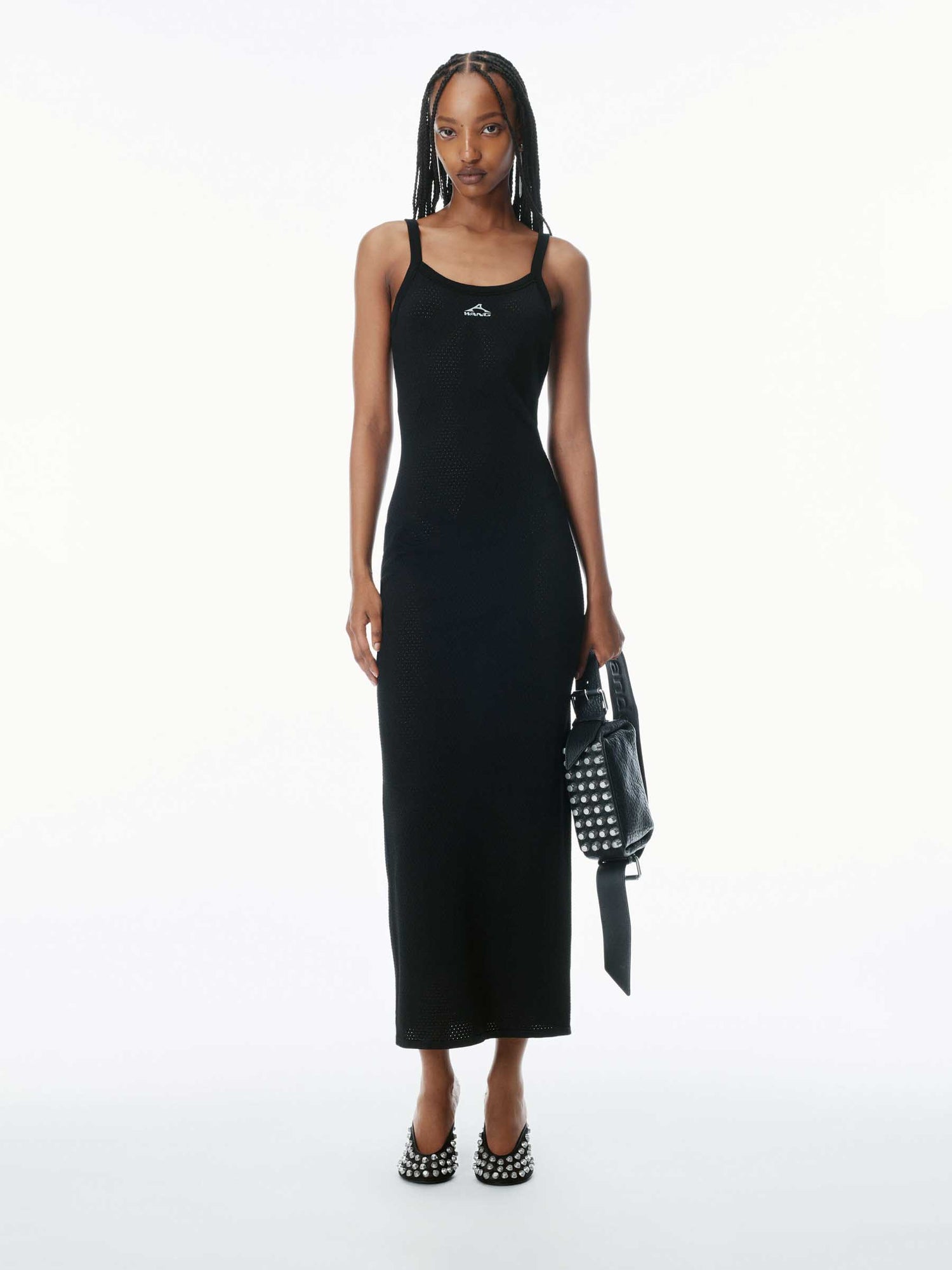 Alexander Wang Mujer Barcelona Vestido Midi Malla color Negro sku 721-000471 01 - Foto 2