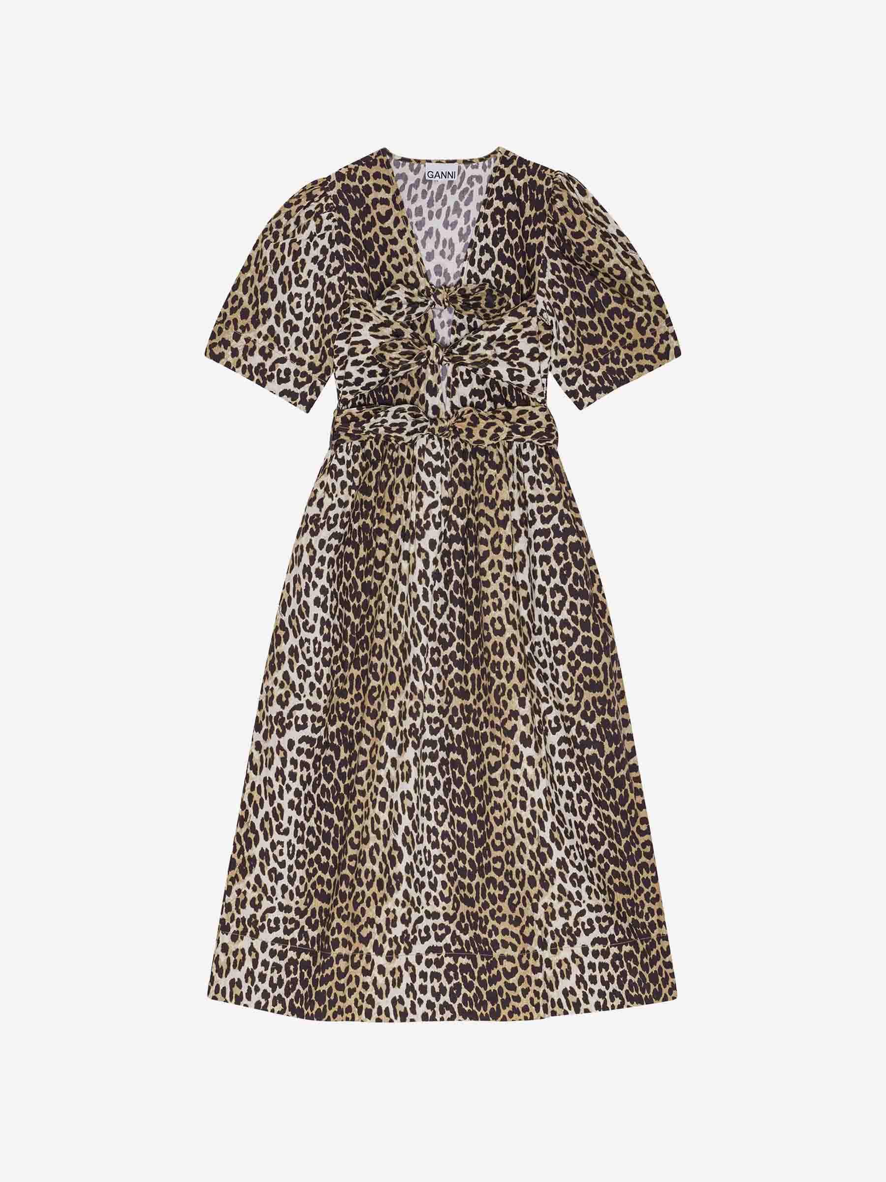 Outlet online Ganni Mujer Vestido Midi Estampado color Leopardo sku 721-000477 01 - Foto 1