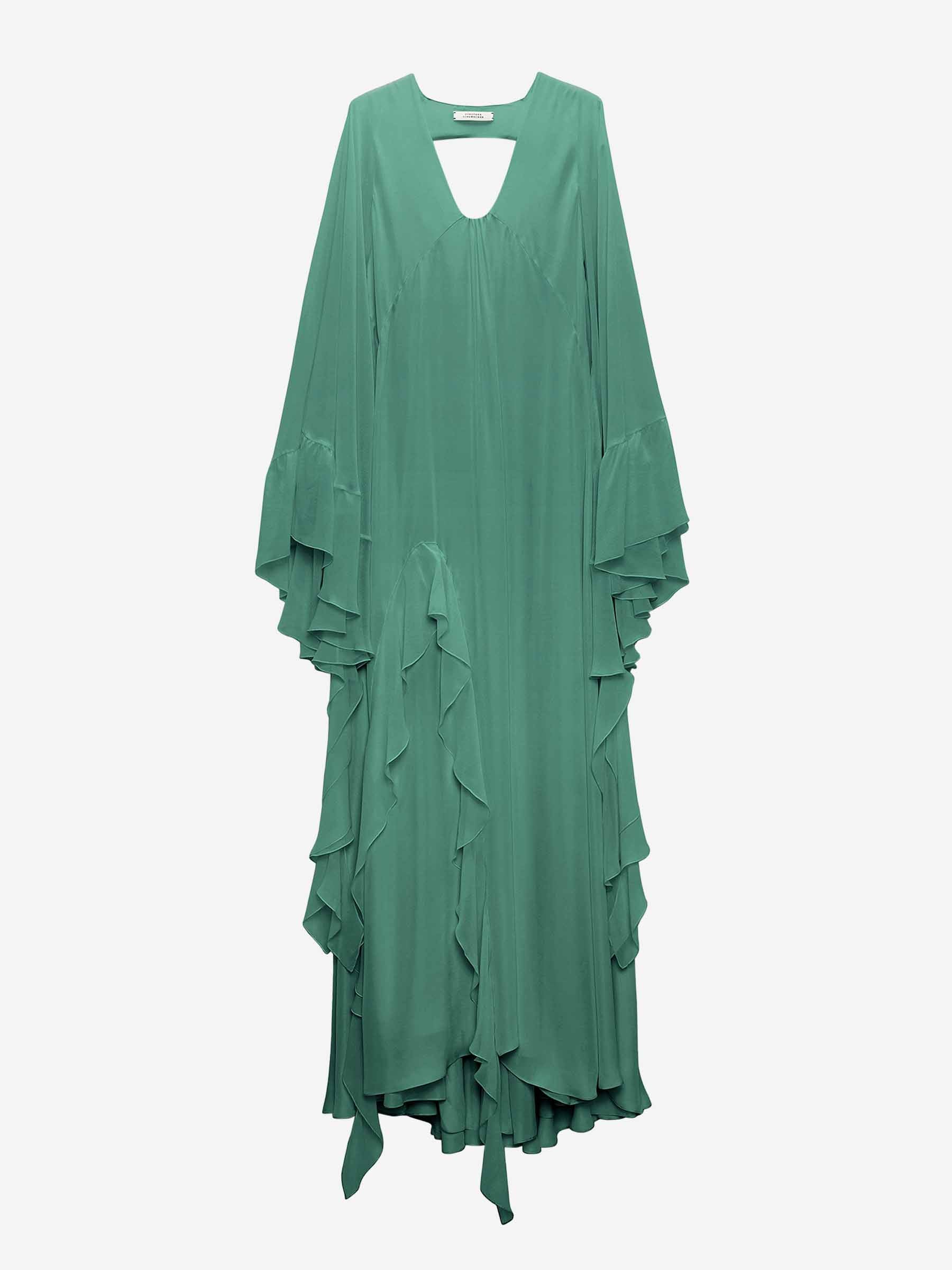 Outlet online Dorothee Schumacher Mujer Vestido Maxi Seda color Verde sku 721-000481 01 - Foto 1