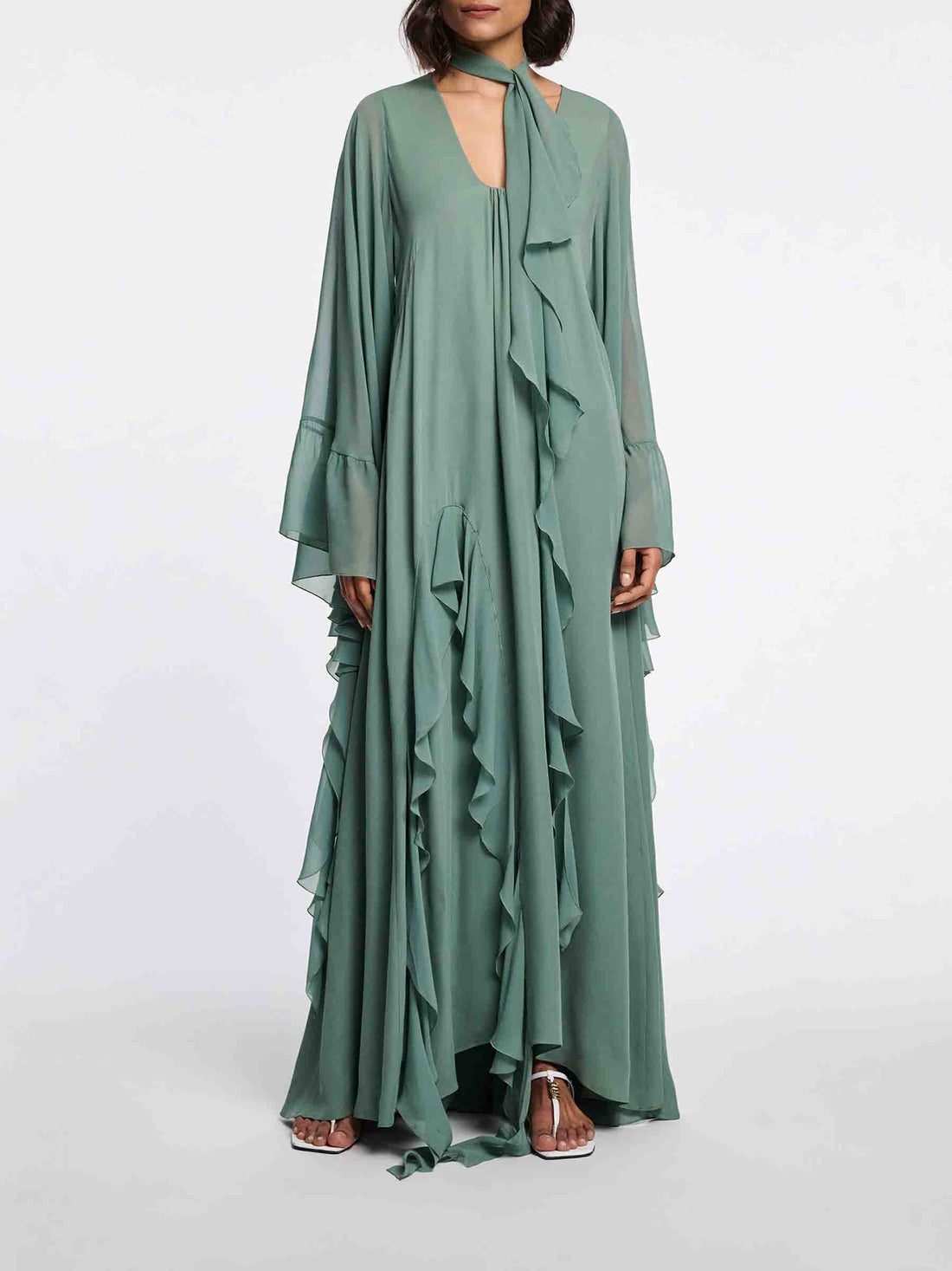 Outlet online Dorothee Schumacher Mujer Vestido Maxi Seda color Verde sku 721-000481 01 - Foto 2