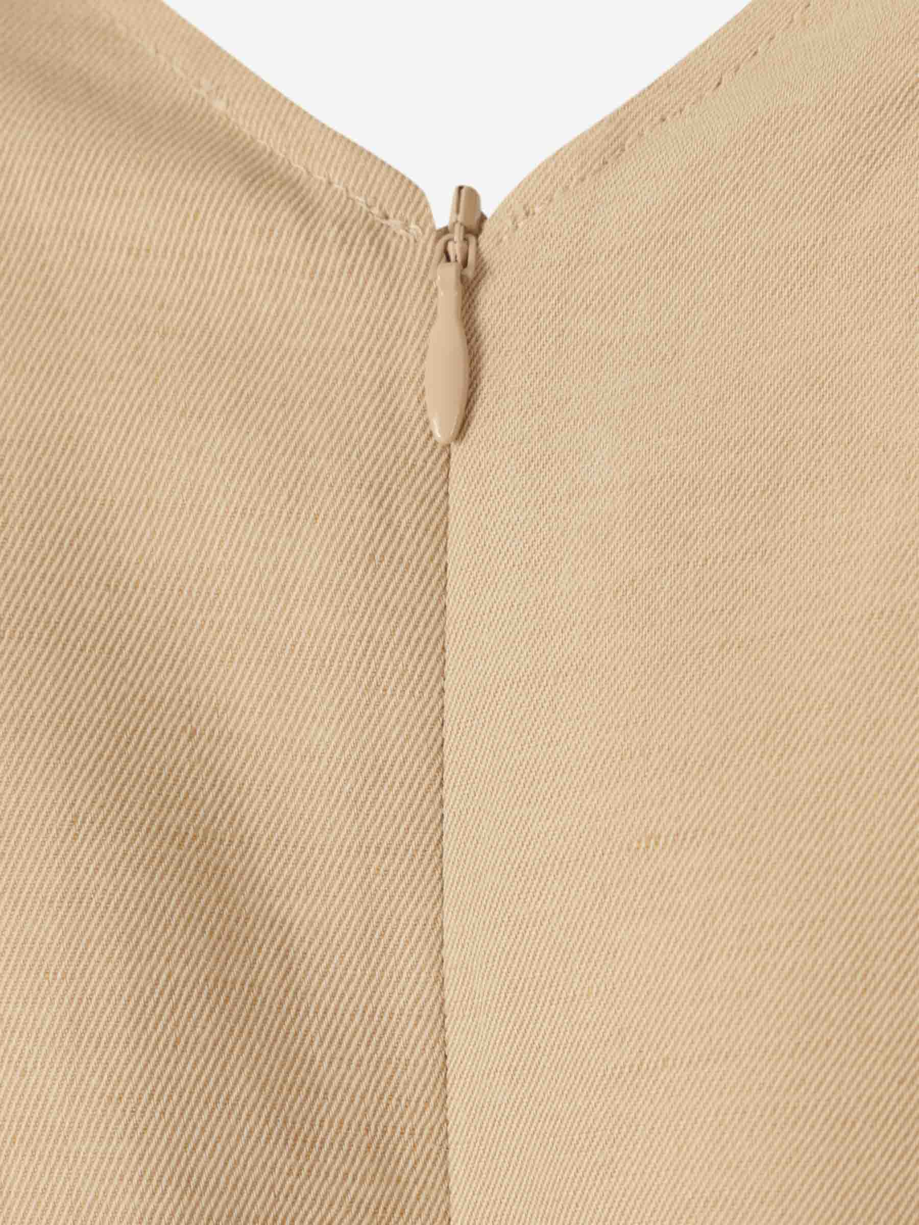 Fabiana Filippi Mujer Barcelona Vestido Midi Lino color Camel sku 721-000485 01 - Foto 3