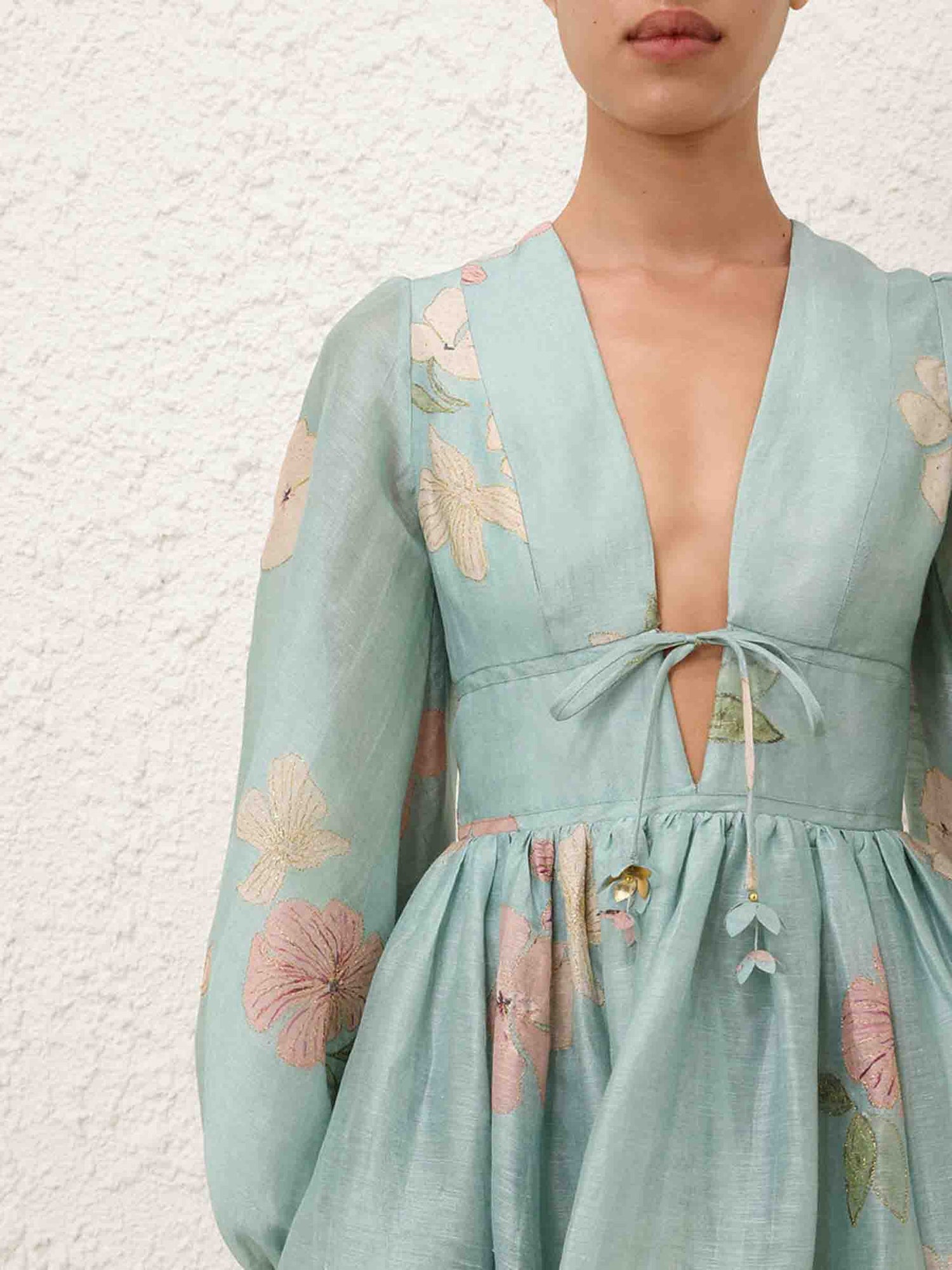 Zimmermann Mujer Barcelona Vestido Midi Illuminate Drawn color Verde Menta sku 721-000488 01 - Foto 4