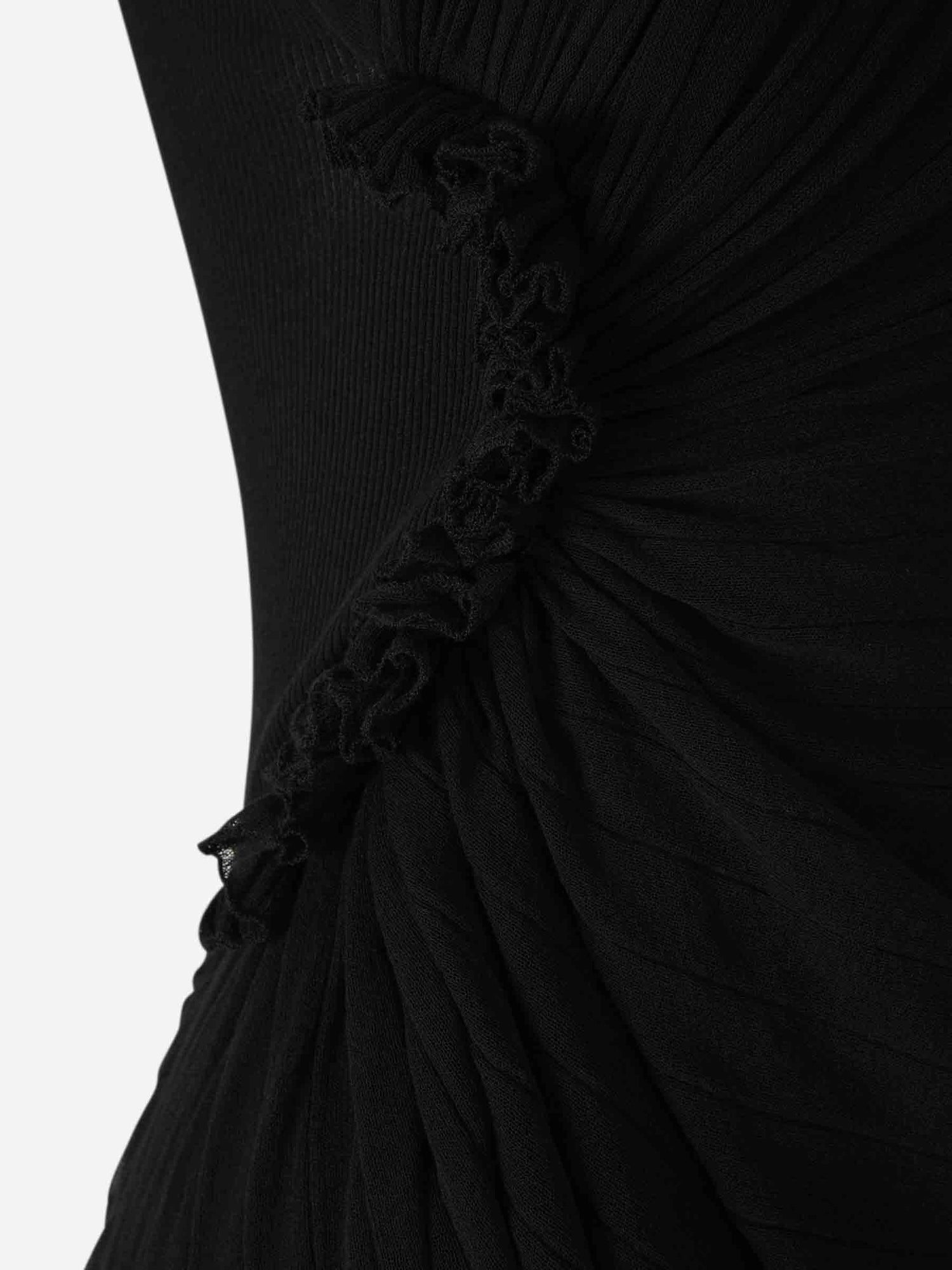 Victoria Beckham Mujer Barcelona Vestido Midi Fruncido color Negro sku 721-000491 01 - Foto 4