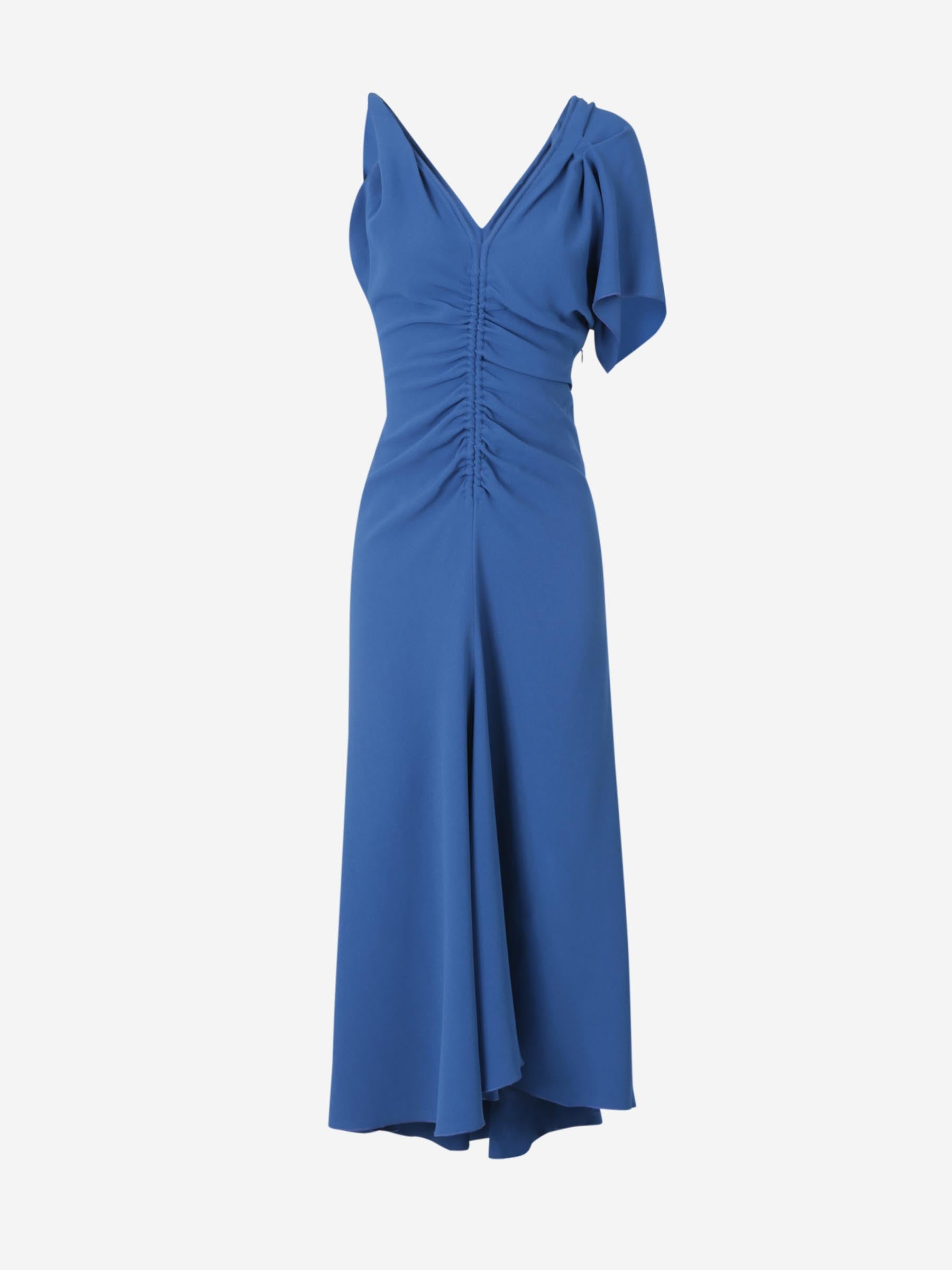 Outlet online Victoria Beckham Mujer Vestido Midi Asimétrico color Azul Cobalto sku 721-000493 01 - Foto 1