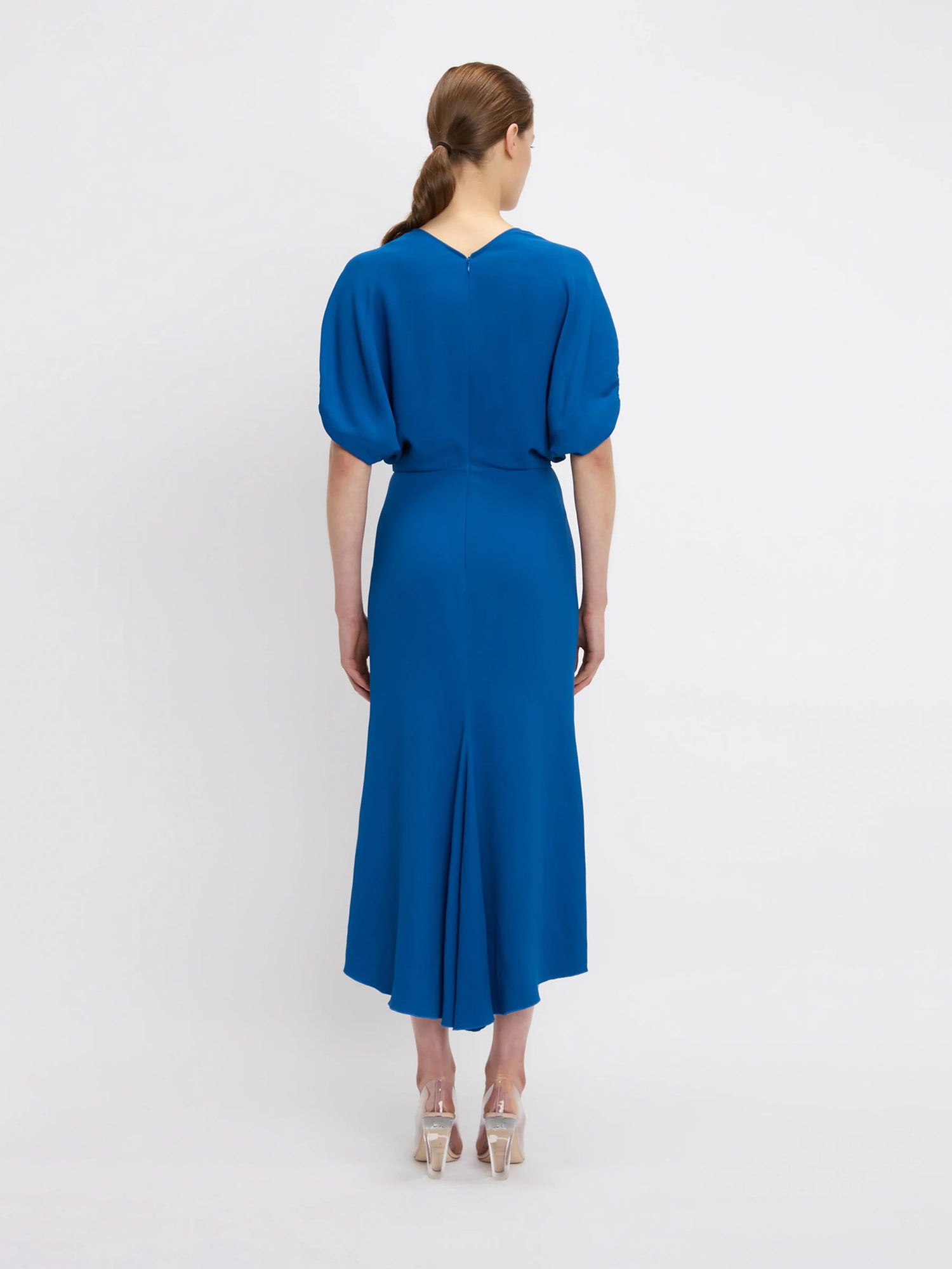 Victoria Beckham Mujer Barcelona Vestido Midi Blusón color Azul Cobalto sku 721-000495 01 - Foto 4