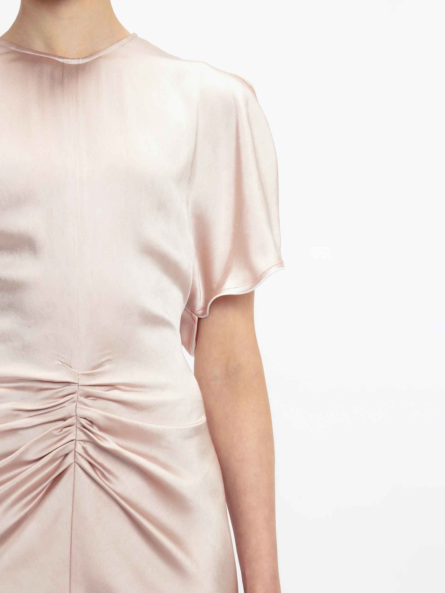 Victoria Beckham Mujer Barcelona Vestido Midi Fruncido color Naranja Claro sku 721-000496 01 - Foto 4