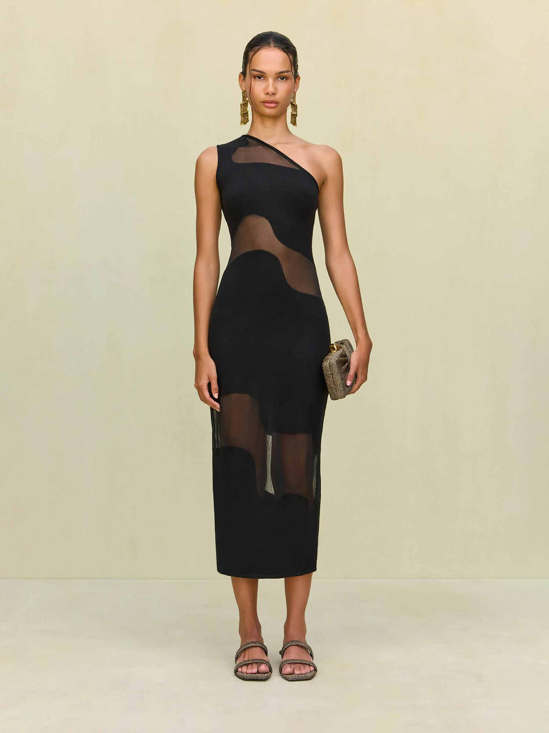 Cult Gaia Mujer Barcelona Vestido Midi Kalila color Negro sku 721-000506 01 - Foto 1