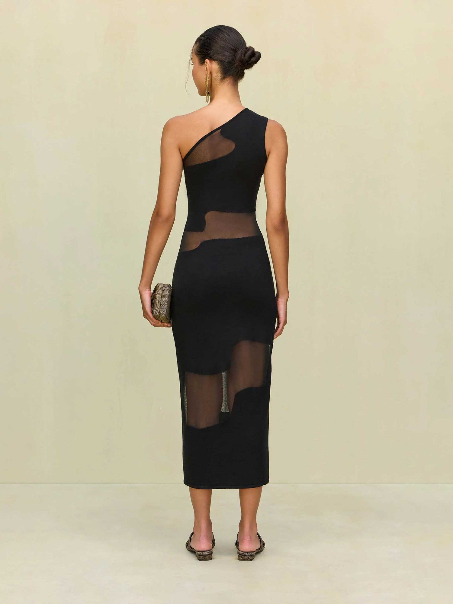 Cult Gaia Mujer Barcelona Vestido Midi Kalila color Negro sku 721-000506 01 - Foto 3