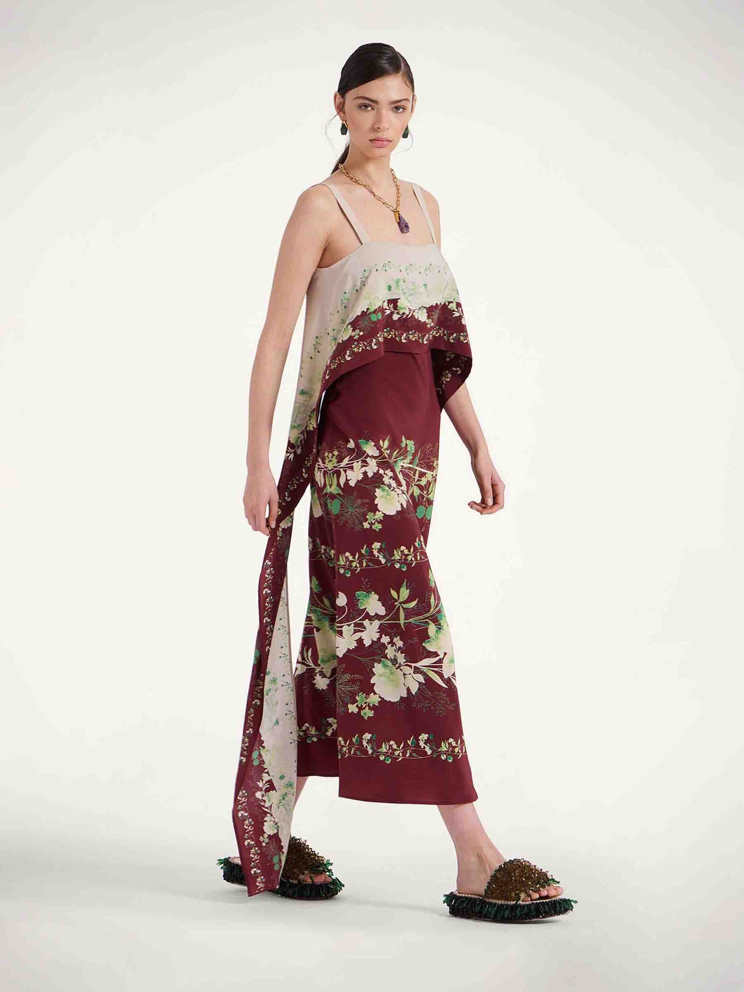 LaDoubleJ Mujer Barcelona Vestido Midi Slip-Around color Burdeos sku 721-000512 01 - Foto 2