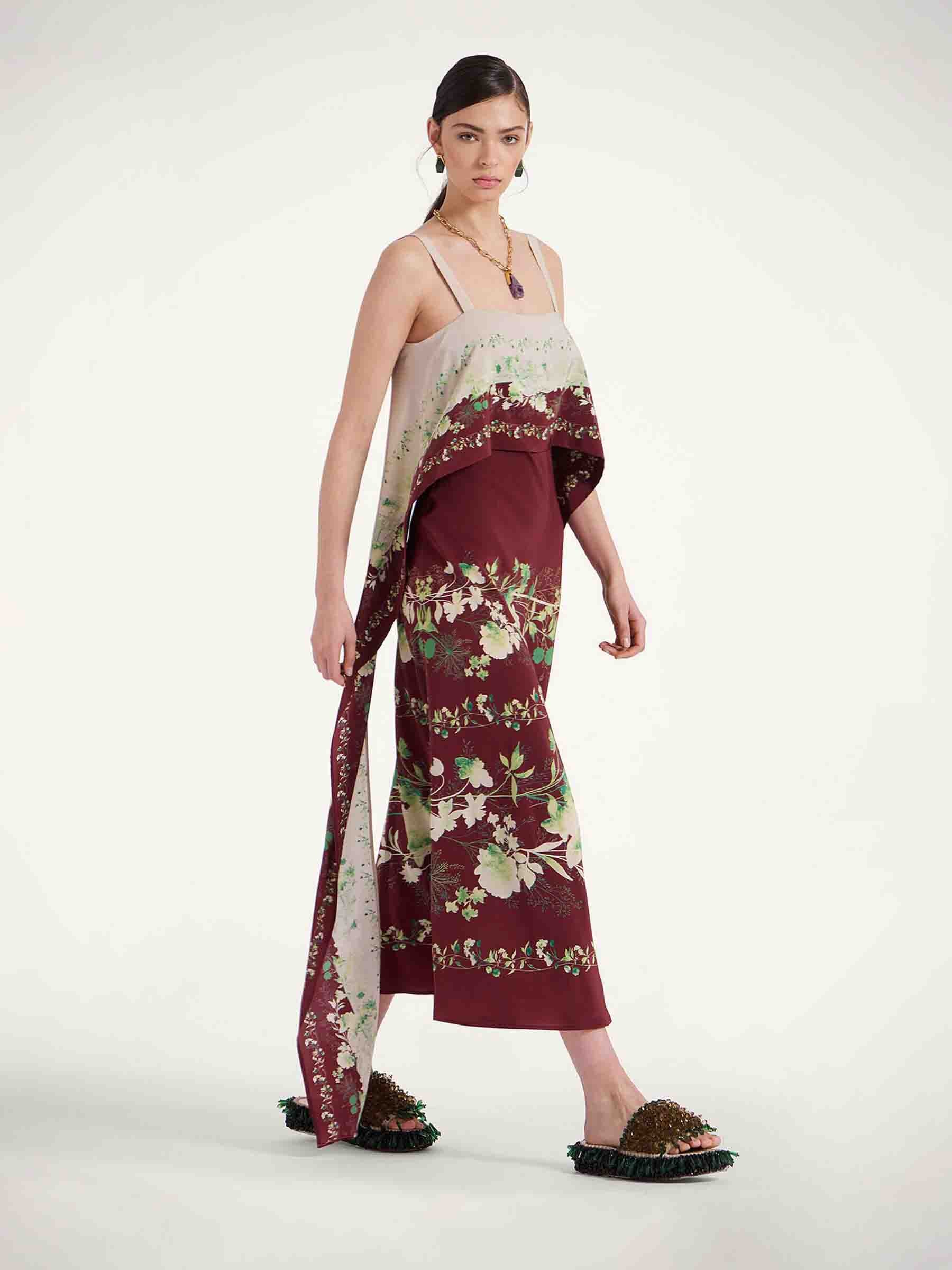 Outlet online LaDoubleJ Mujer Vestido Midi Slip-Around color Burdeos sku 721-000512 01 - Foto 3