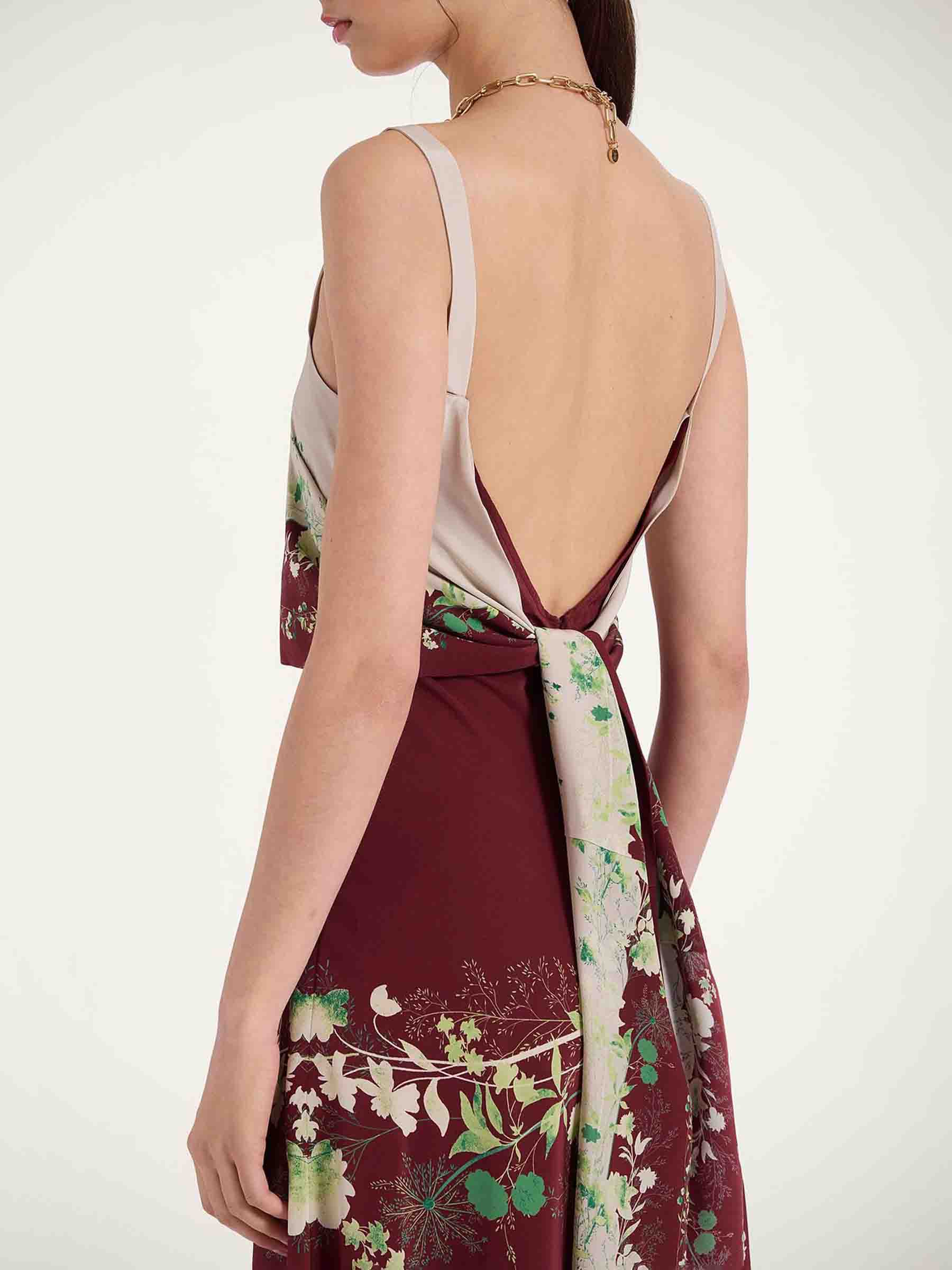 Outlet online LaDoubleJ Mujer Vestido Midi Slip-Around color Burdeos sku 721-000512 01 - Foto 4