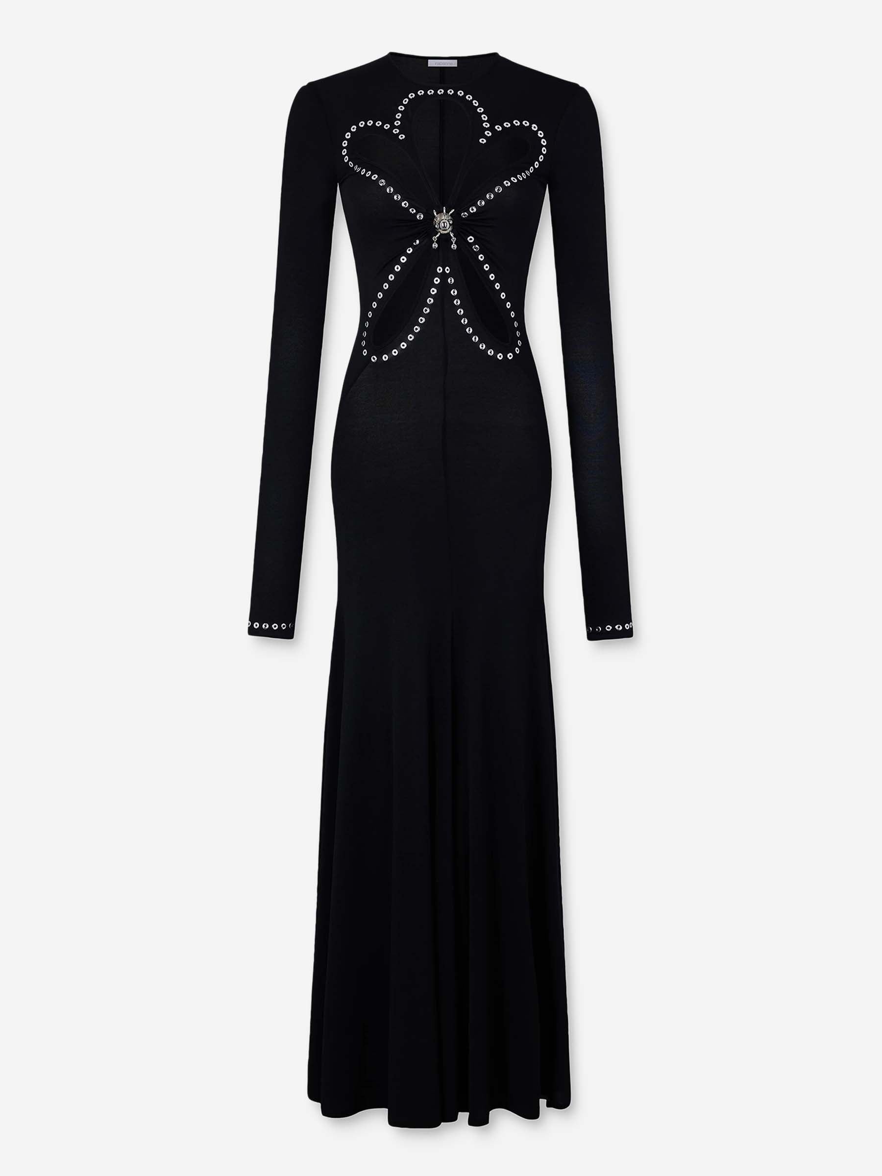 Outlet online Rabanne Mujer Vestido Maxi Ojales color Negro sku 721-000534 01 - Foto 1
