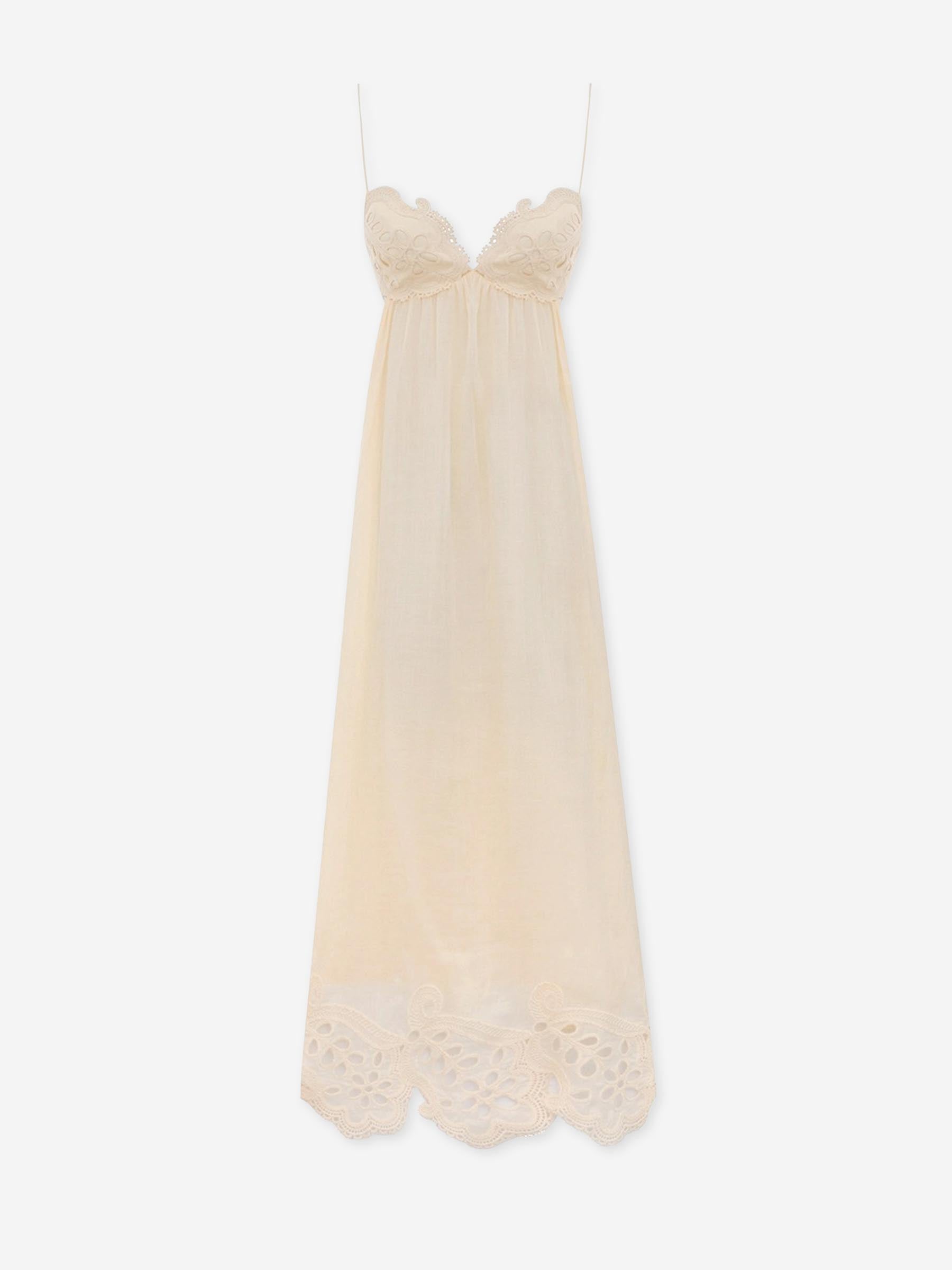 Outlet online Zimmermann Mujer Vestido Bordados Coco color Marfil sku 721-000544 01 - Foto 1