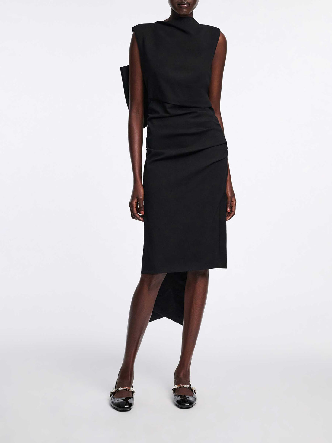 Outlet online Dorothee Schumacher Mujer Vestido Midi Lazo color Negro sku 721-000564 01 - Foto 3