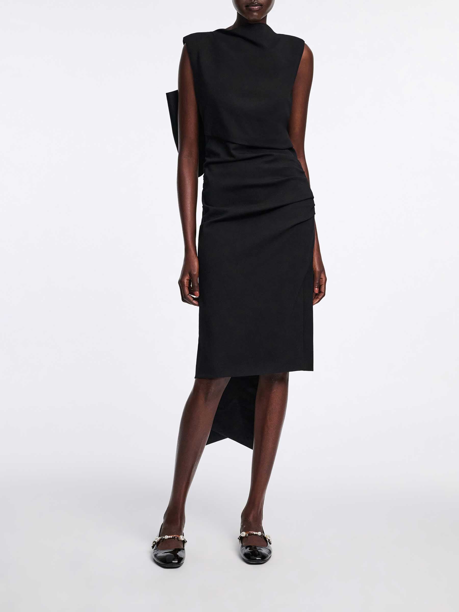 Outlet online Dorothee Schumacher Mujer Vestido Midi Lazo color Negro sku 721-000564 01 - Foto 3