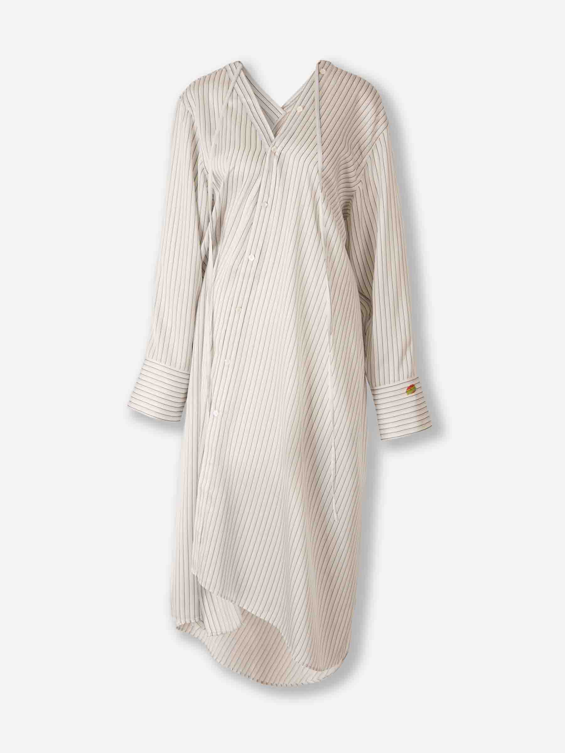 Outlet online Acne Studios Mujer Vestido Midi Camisero color Blanco sku 721-000566 01 - Foto 1