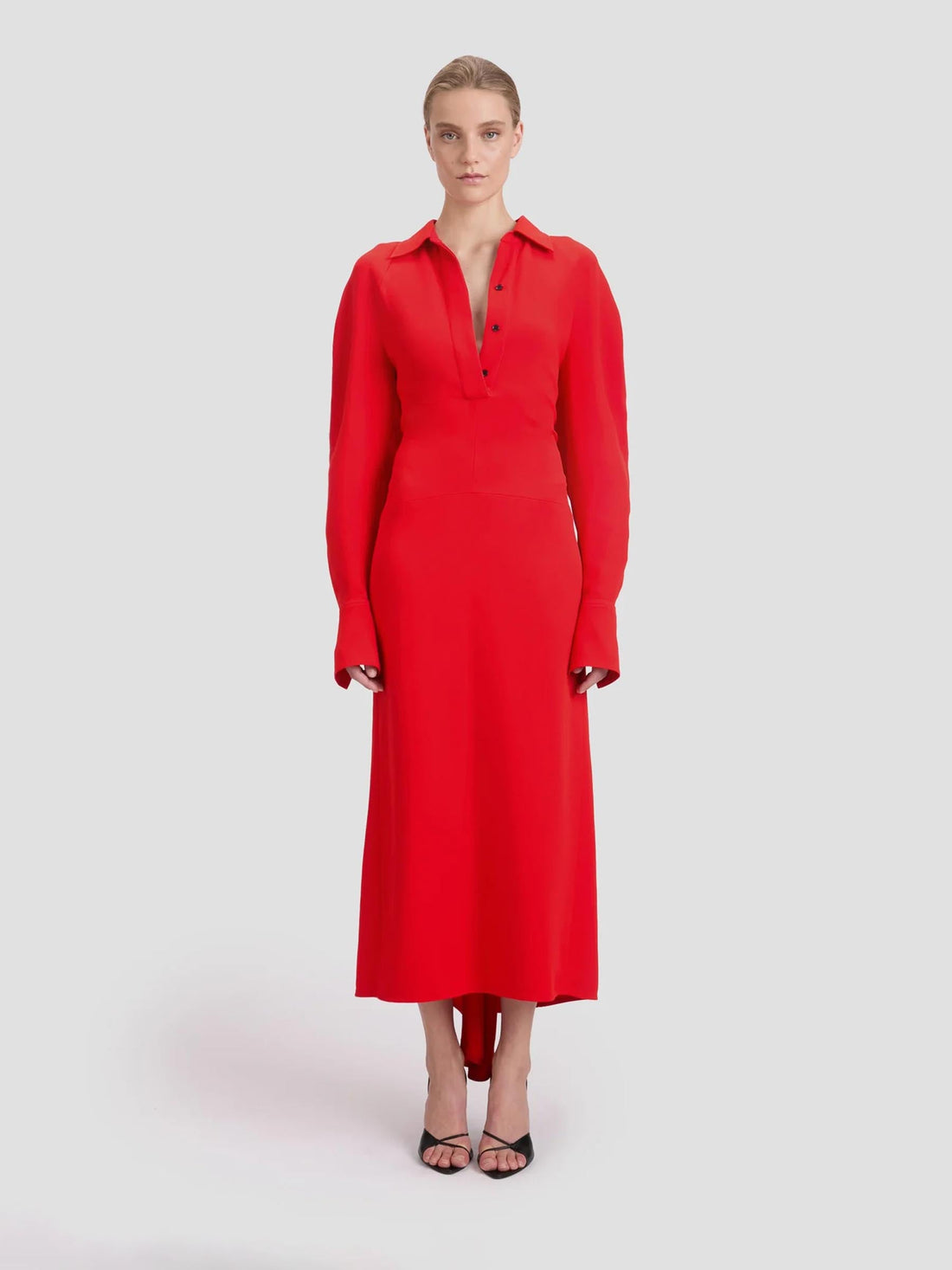 Outlet online Victoria Beckham Mujer Vestido Midi color Rojo sku 721-000607 01 - Foto 2