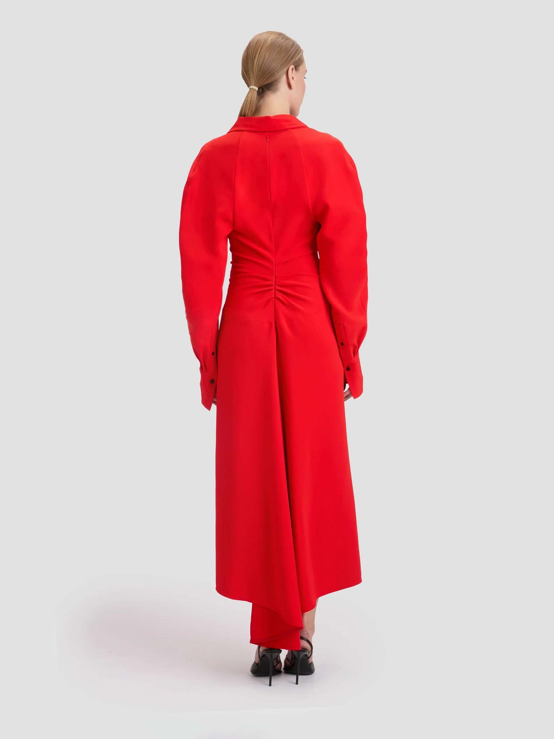 Outlet online Victoria Beckham Mujer Vestido Midi color Rojo sku 721-000607 01 - Foto 3