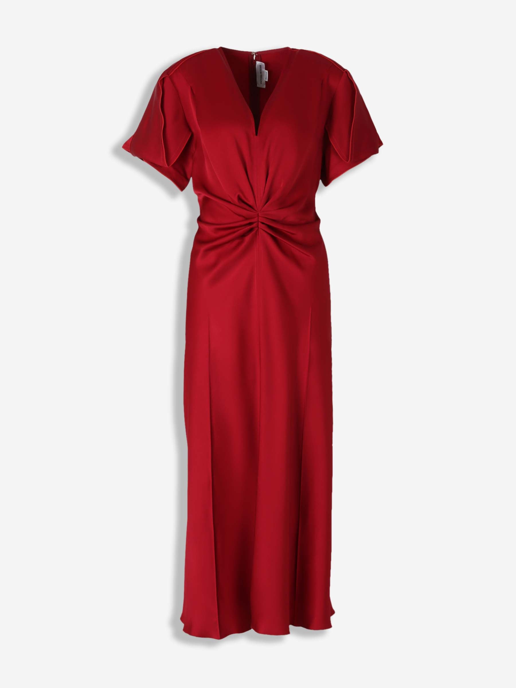 Outlet online Victoria Beckham Mujer Vestido Midi Fruncido color Rojo sku 721-000610 01 - Foto 1