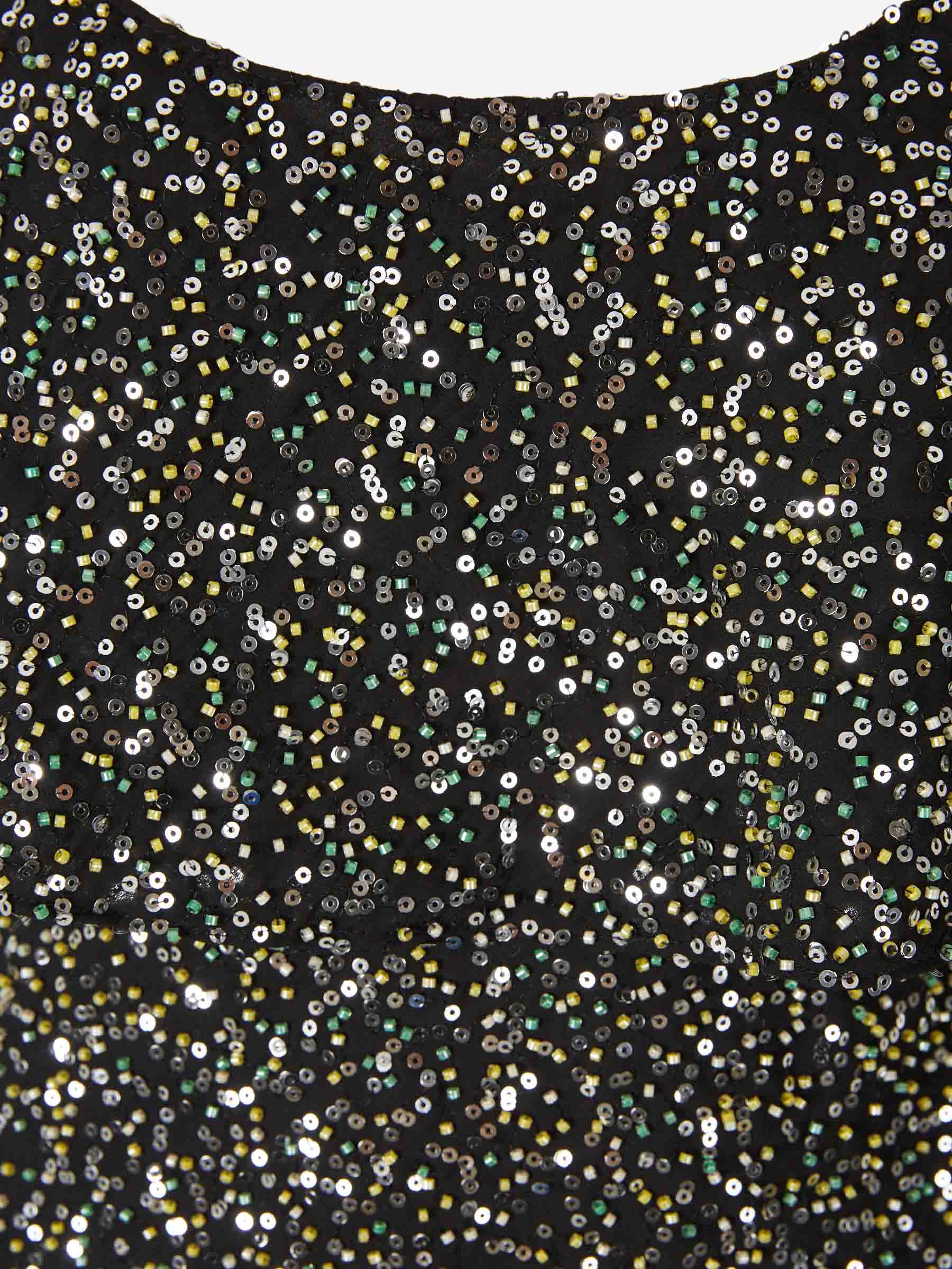 Outlet online Rabanne Mujer Vestido Midi Sequin color Plateado sku 721-000617 01 - Foto 3