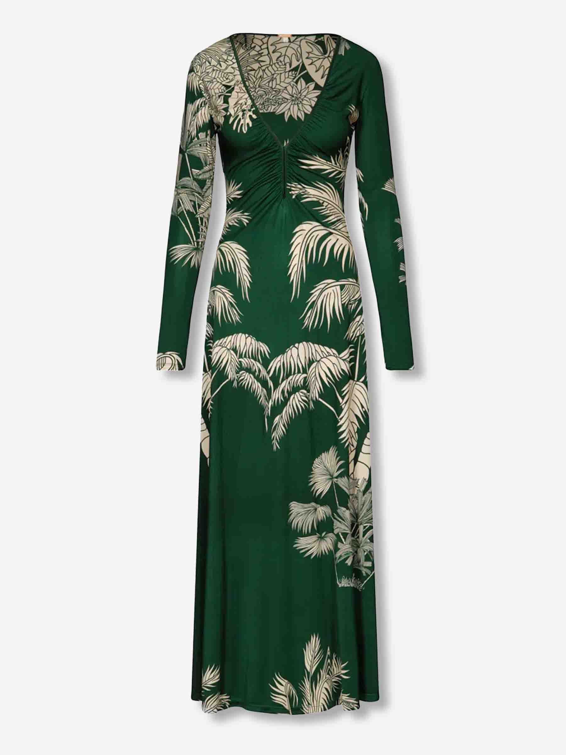 Outlet online Johanna Ortiz Mujer Vestido Midi Alma color Verde sku 721-000623 01 - Foto 1