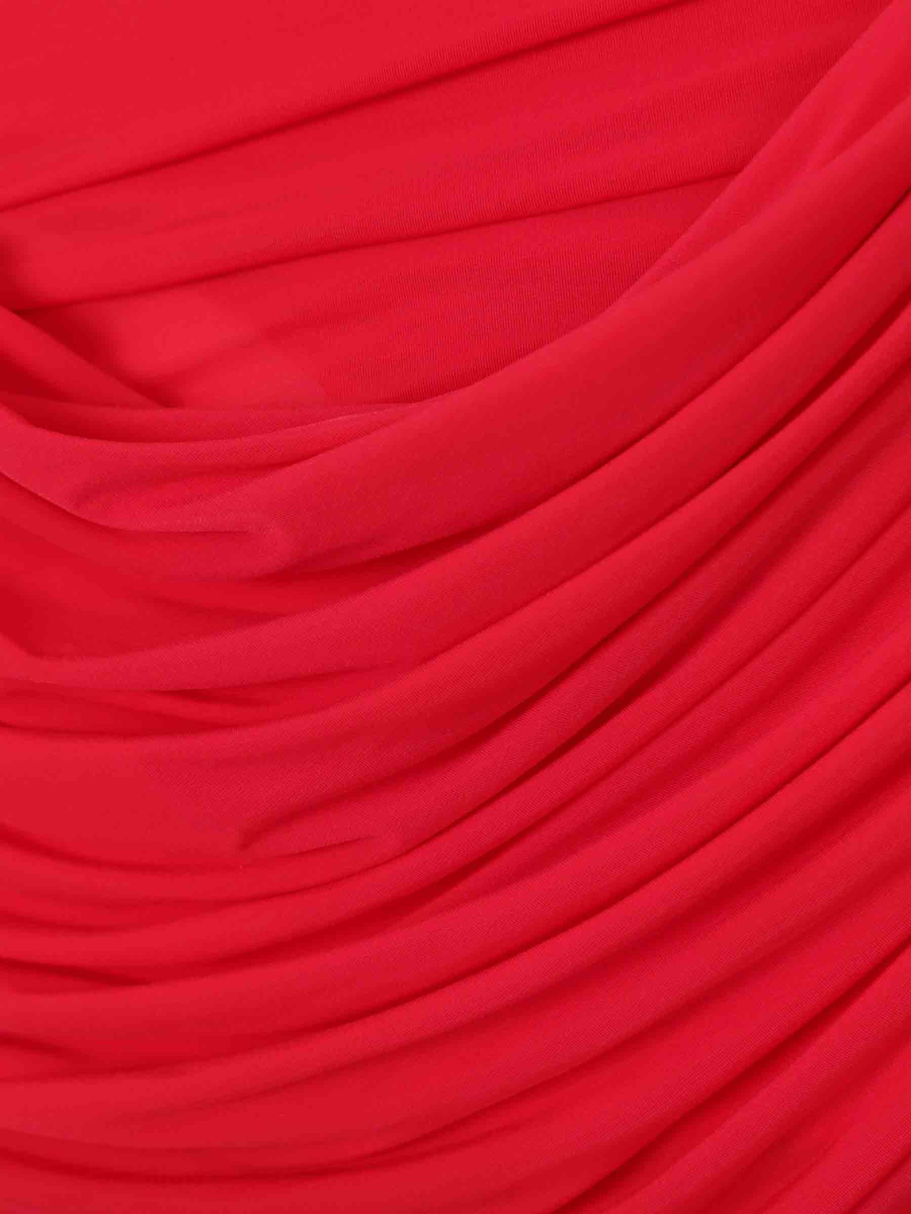 Outlet online Magda Butrym Mujer Vestido Midi Drapeado color Rojo sku 721-000636 01 - Foto 3