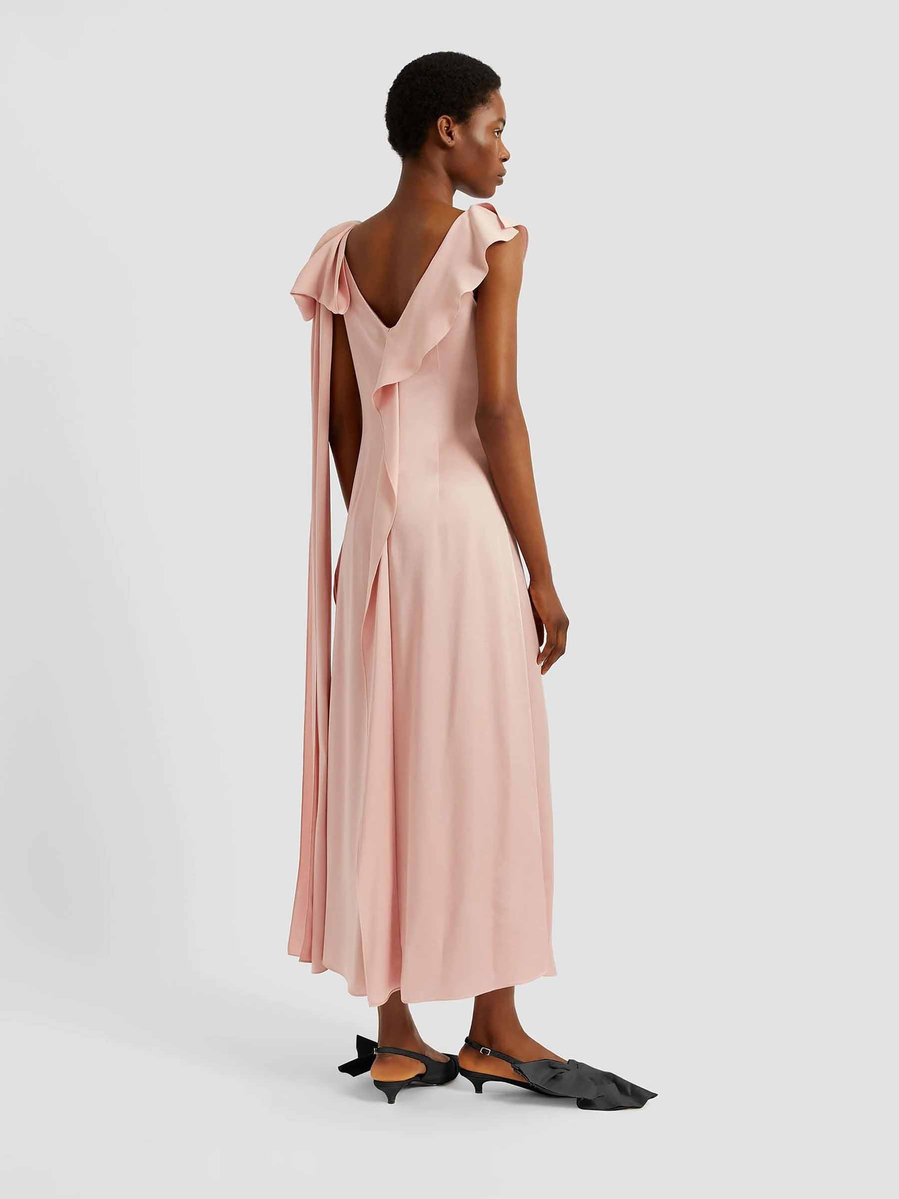 Outlet online Erdem Mujer Vestido Midi Satén color Rosa Envejecido sku 721-000651 01 - Foto 3