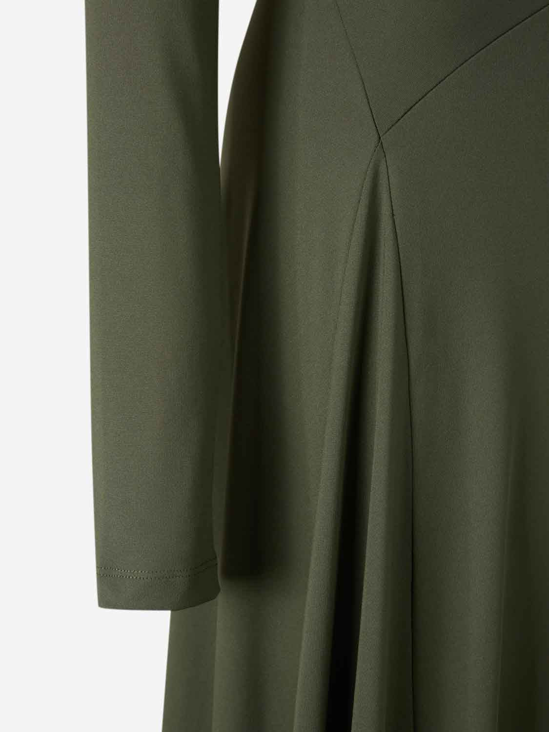Outlet online Victoria Beckham Mujer Vestido Asimétrico Drapeado color Verde Militar sku 721-000664 01 - Foto 4