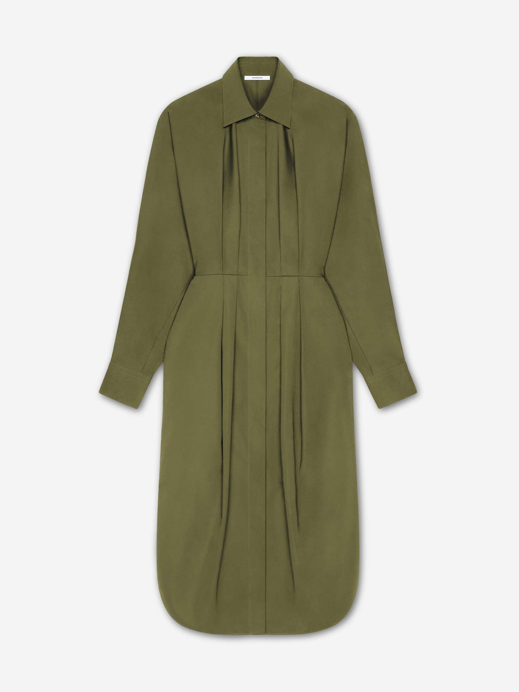 Outlet online Givenchy Mujer Vestido Midi Camisero color Verde Militar sku 721-000690 01 - Foto 1