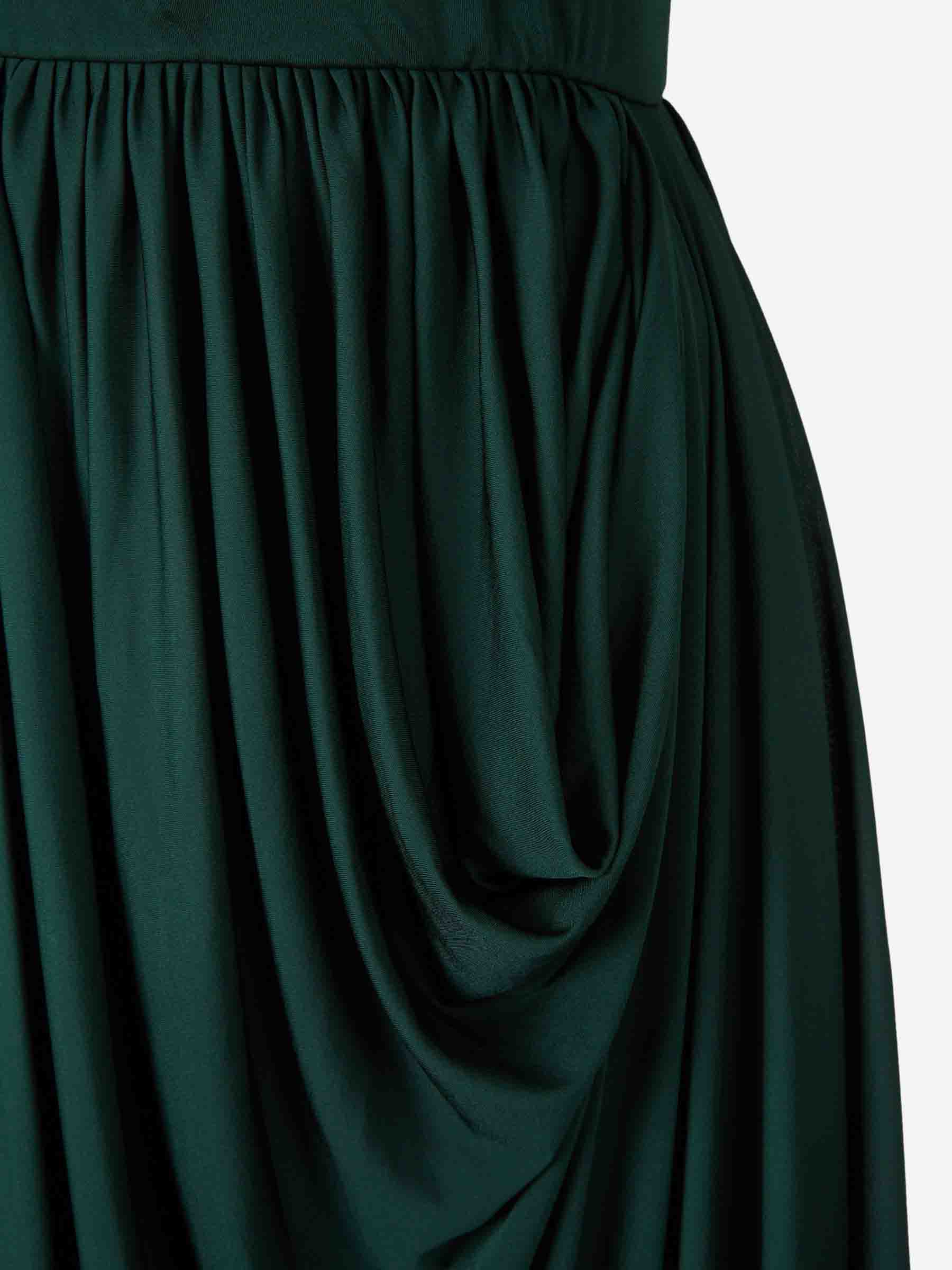 Outlet online Givenchy Mujer Vestido Maxi Drapeado color Verde Jungla sku 721-000692 01 - Foto 4
