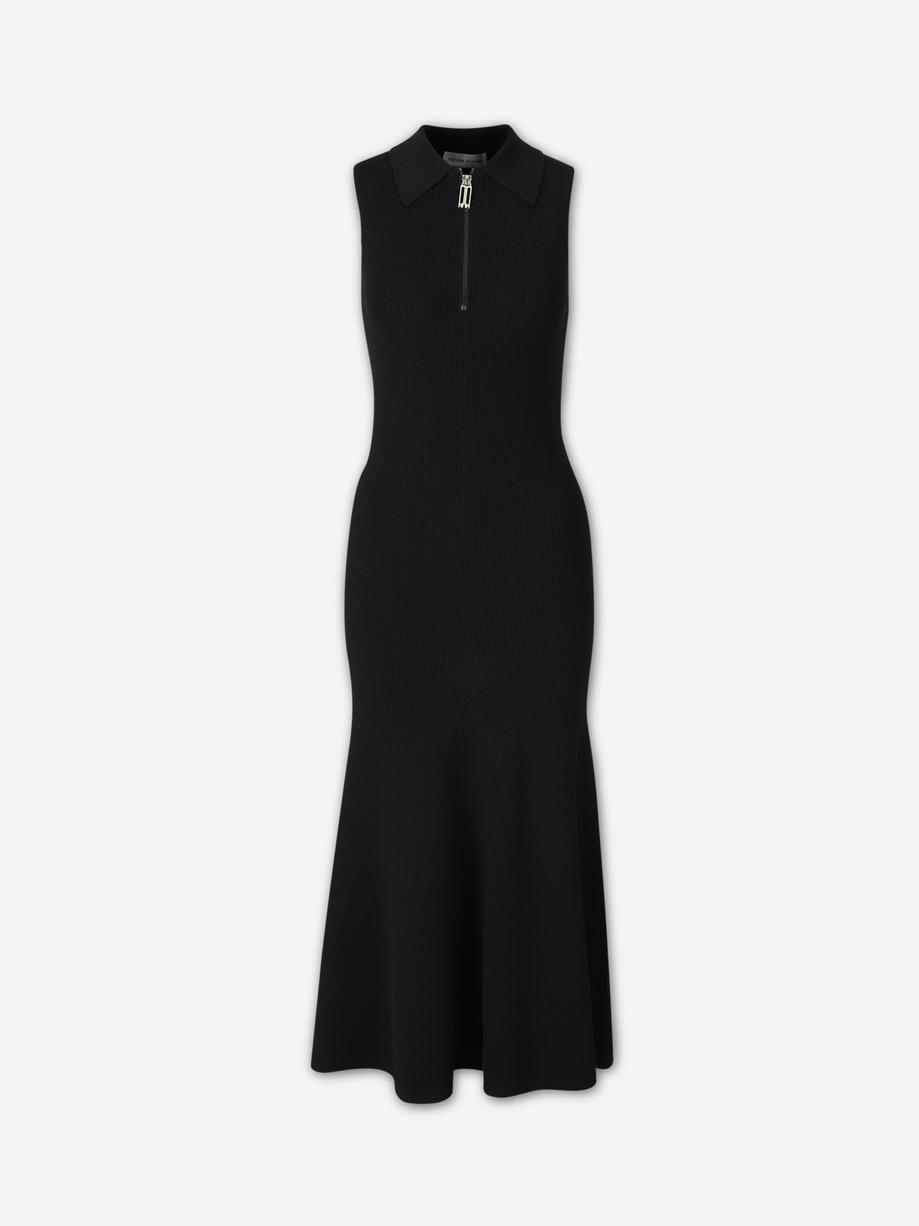 Victoria Beckham Mujer Barcelona Vestido Midi Mira color Negro sku 721-000776 01 - Foto 1