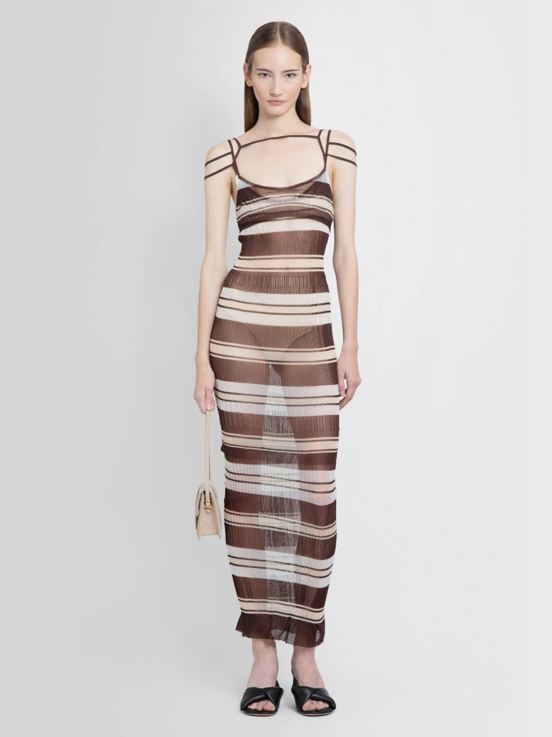Jacquemus Vestido La Robe Sognu color Marrón sku 731-005535 01 - Foto 1