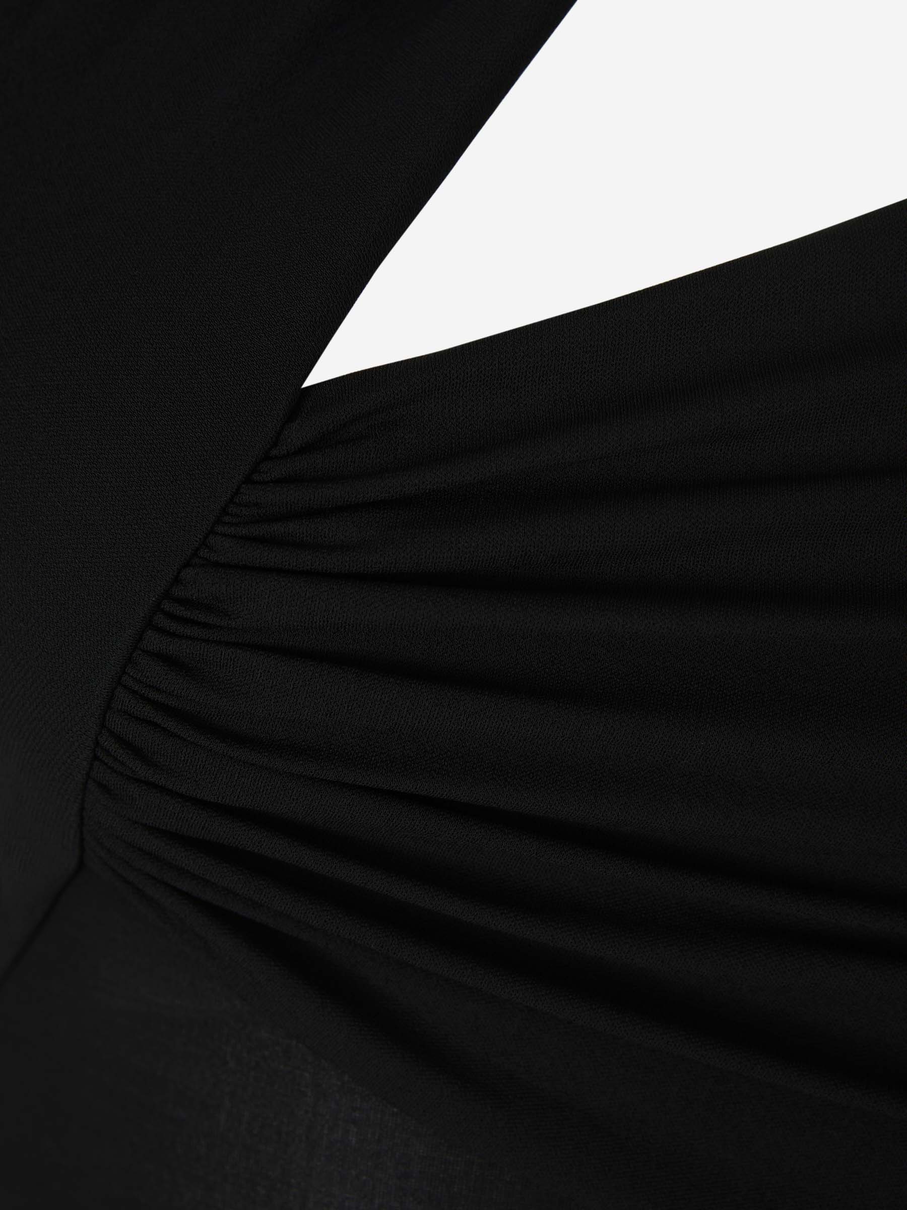 Outlet online Nensi Dojaka Mujer Vestido Drapeado Paneles color Negro sku 731-005609 01 - Foto 4