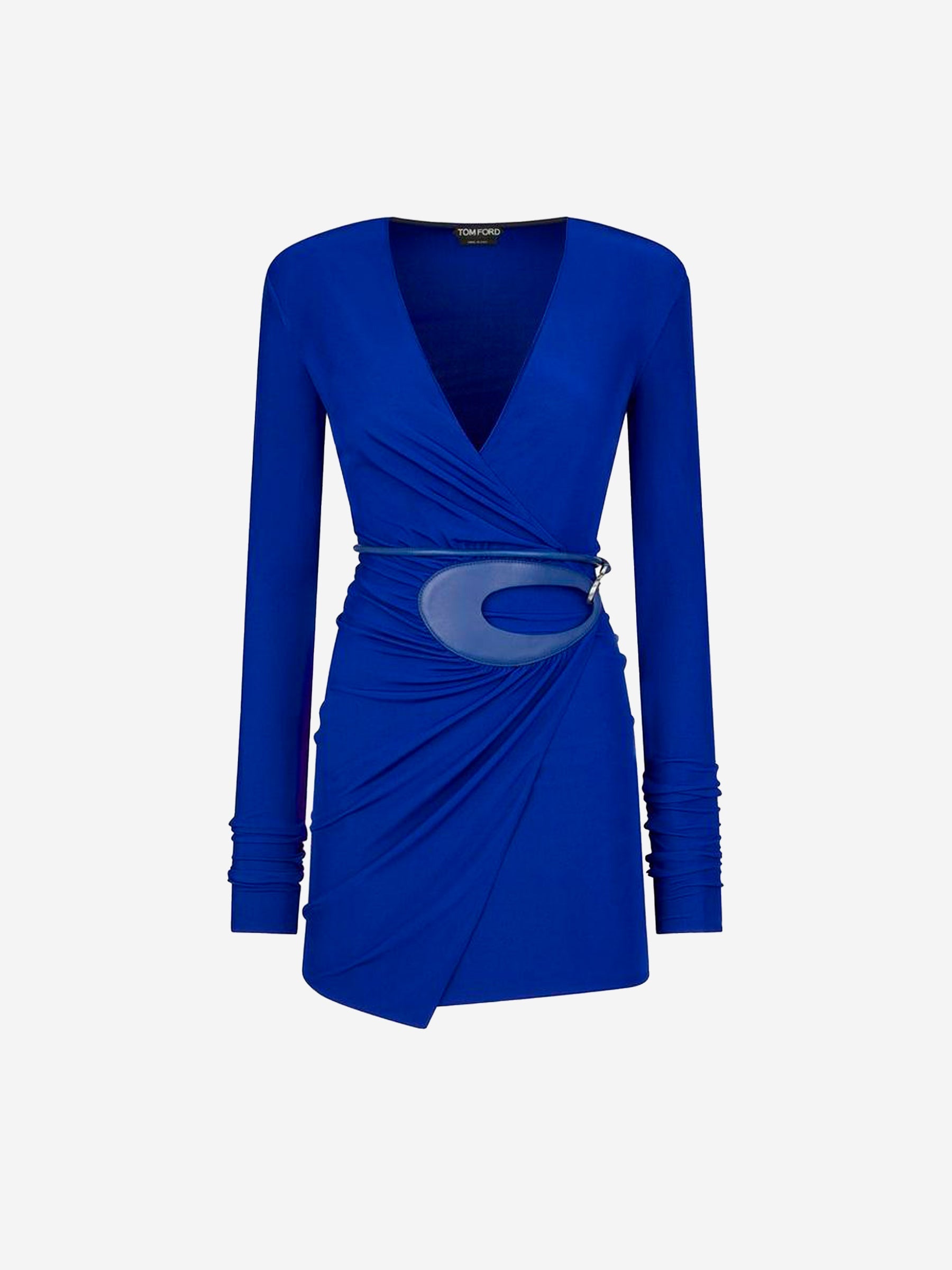 Outlet online Tom Ford Mujer Vestido Wrap Mini color Azul Marino sku 731-005813 01 - Foto 1
