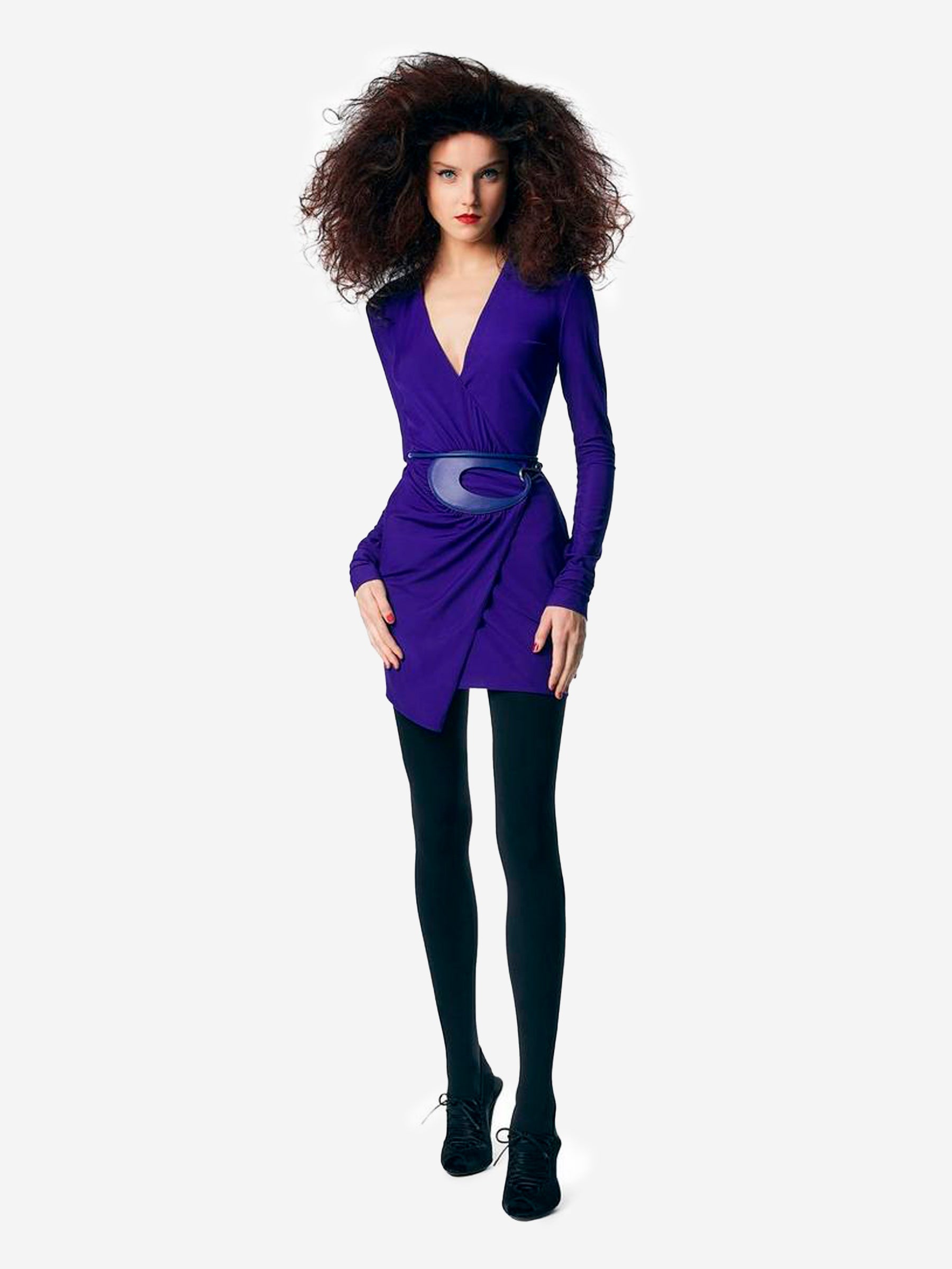 Outlet online Tom Ford Mujer Vestido Wrap Mini color Azul Marino sku 731-005813 01 - Foto 2