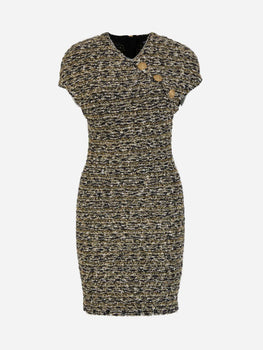 Outlet online Balmain Mujer Vestido Tweed Lúrex color Dorado sku 731-005818 01 - Foto 2