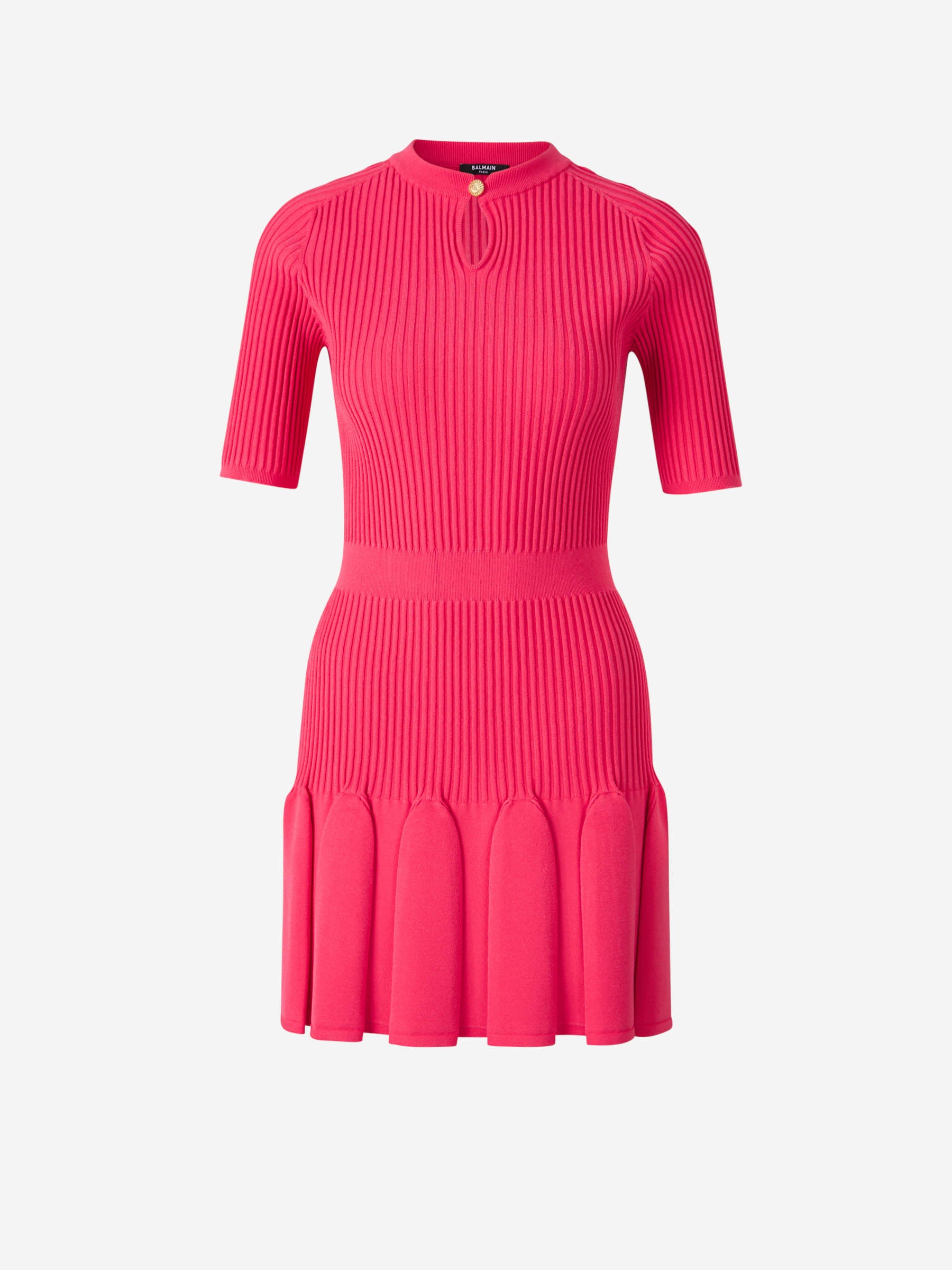 Outlet online Balmain Mujer Vestido Mini de Punto color Rosa sku 731-005917 01 - Foto 1